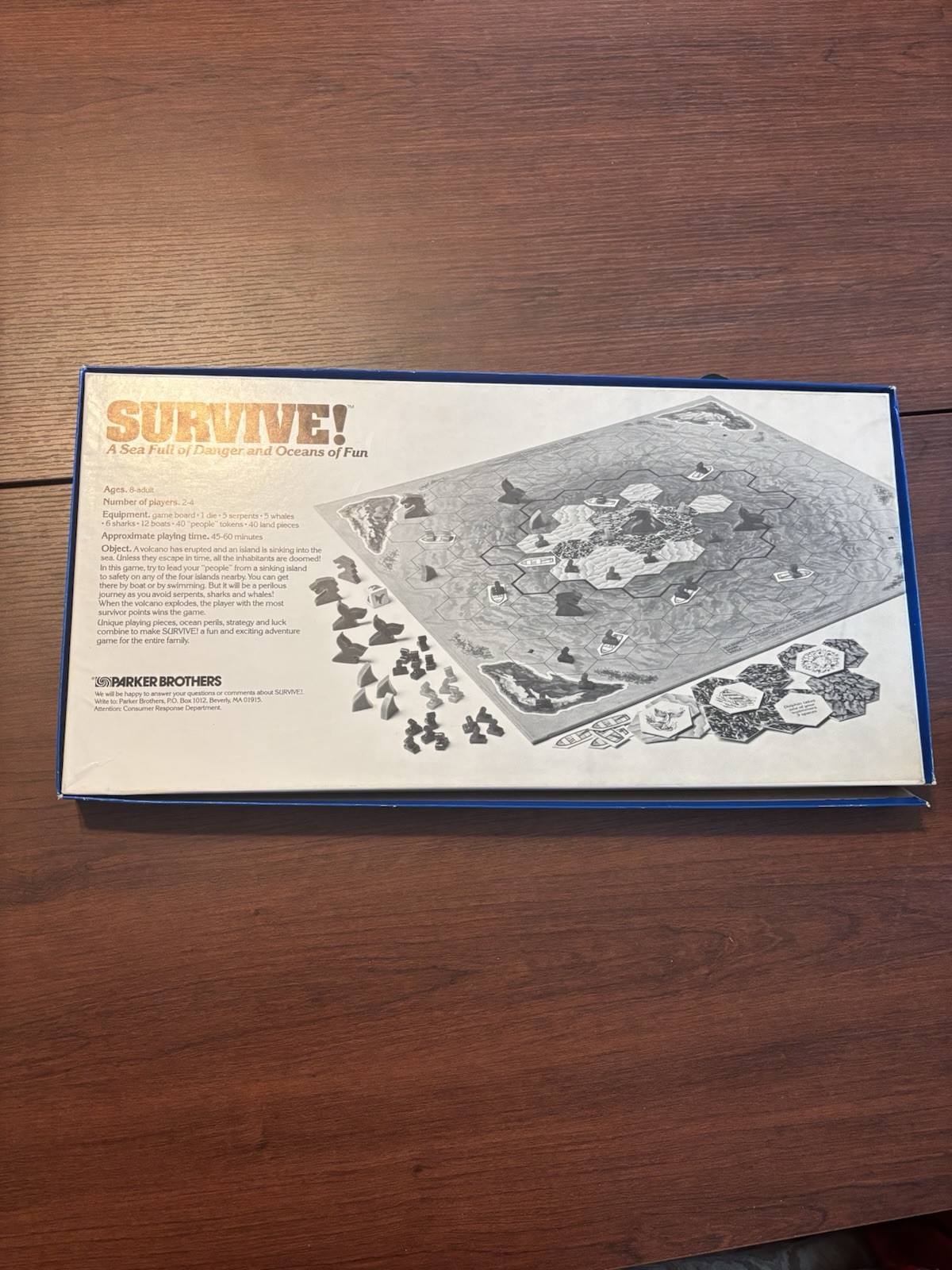 Parker Brothers Survive! Adventure Board Game 1982, 2 Players, 8+ MPN 5