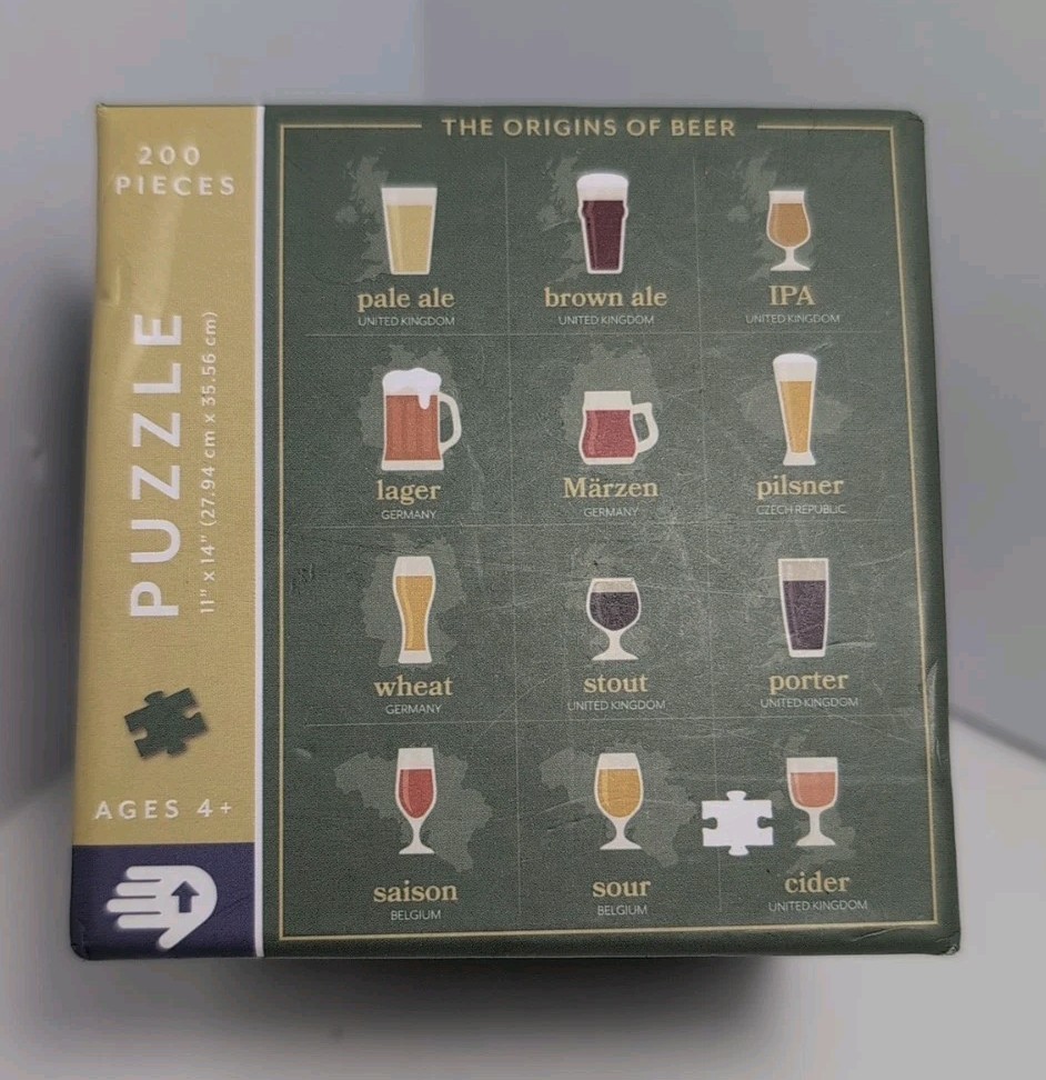 The Origins of Beer – 200 Piece Jigsaw Puzzle – 11″ X 14″ – Design Group – NOB