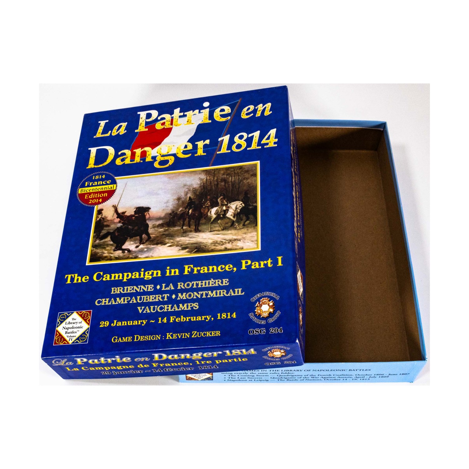 OSG Wargame La Patrie en Danger 1814 (Bicentennial Ed) – Box Only! VG+
