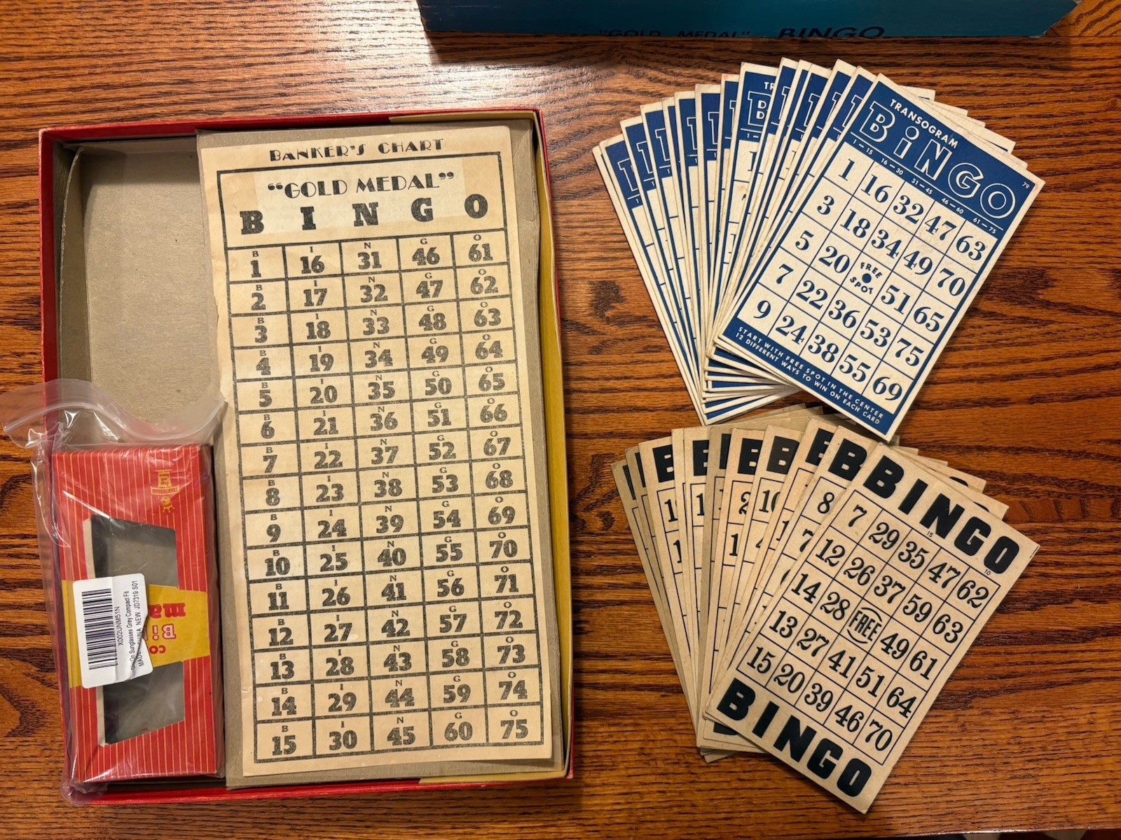 Transogram Bingo Cards Gold Medal Thick Card Stock – COMPLETE Calling Numbers