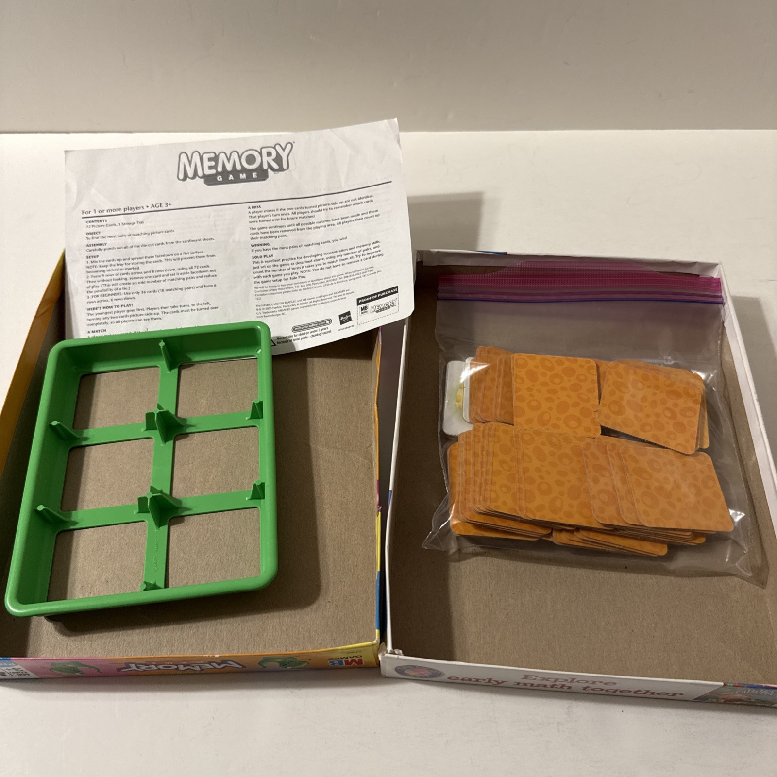 Original Memory Game by Milton Bradley – 2007 Edition – Complete!