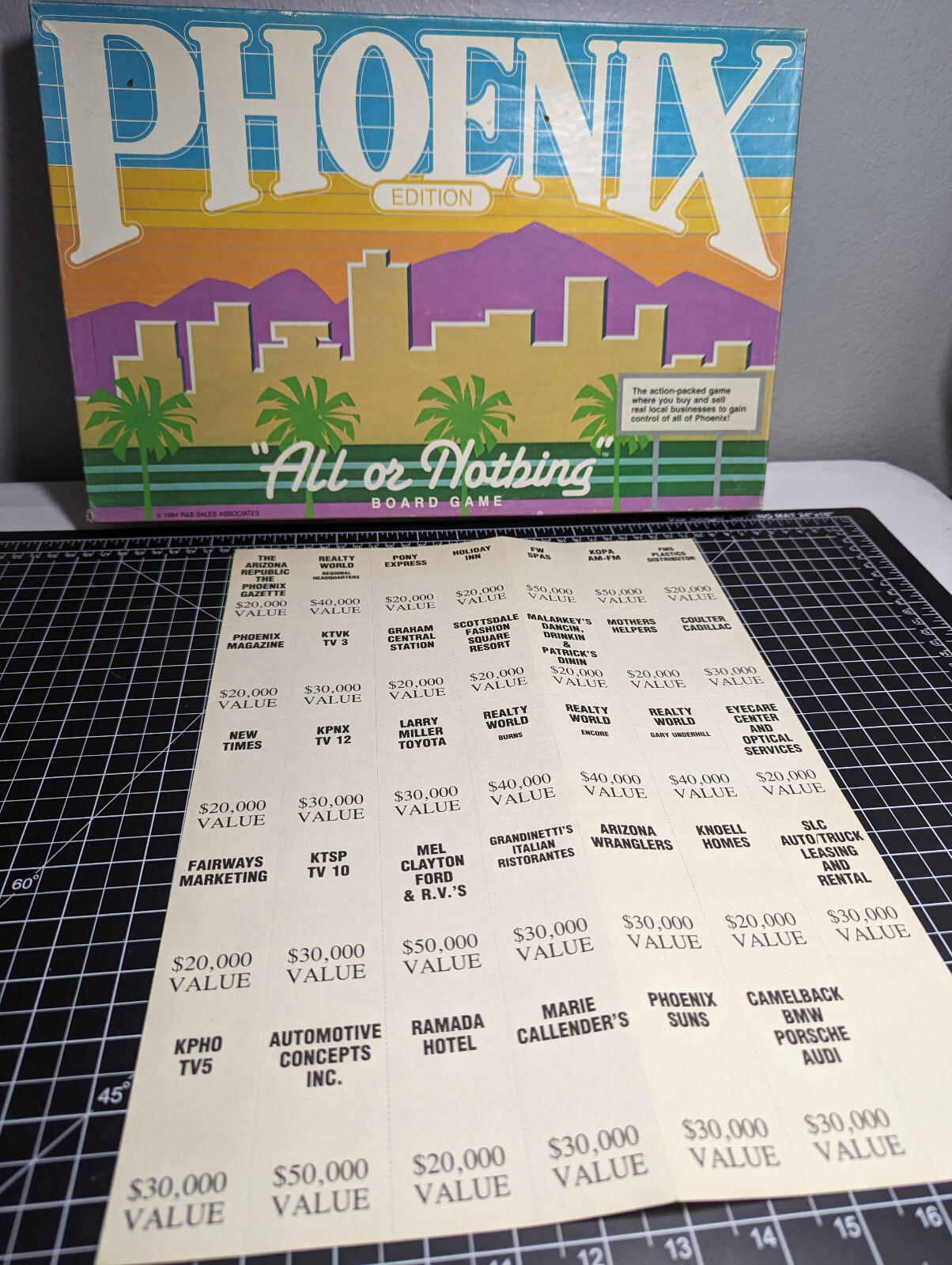 1984 All or Nothing PHOENIX Edition Complete Board Game New Nostalgia