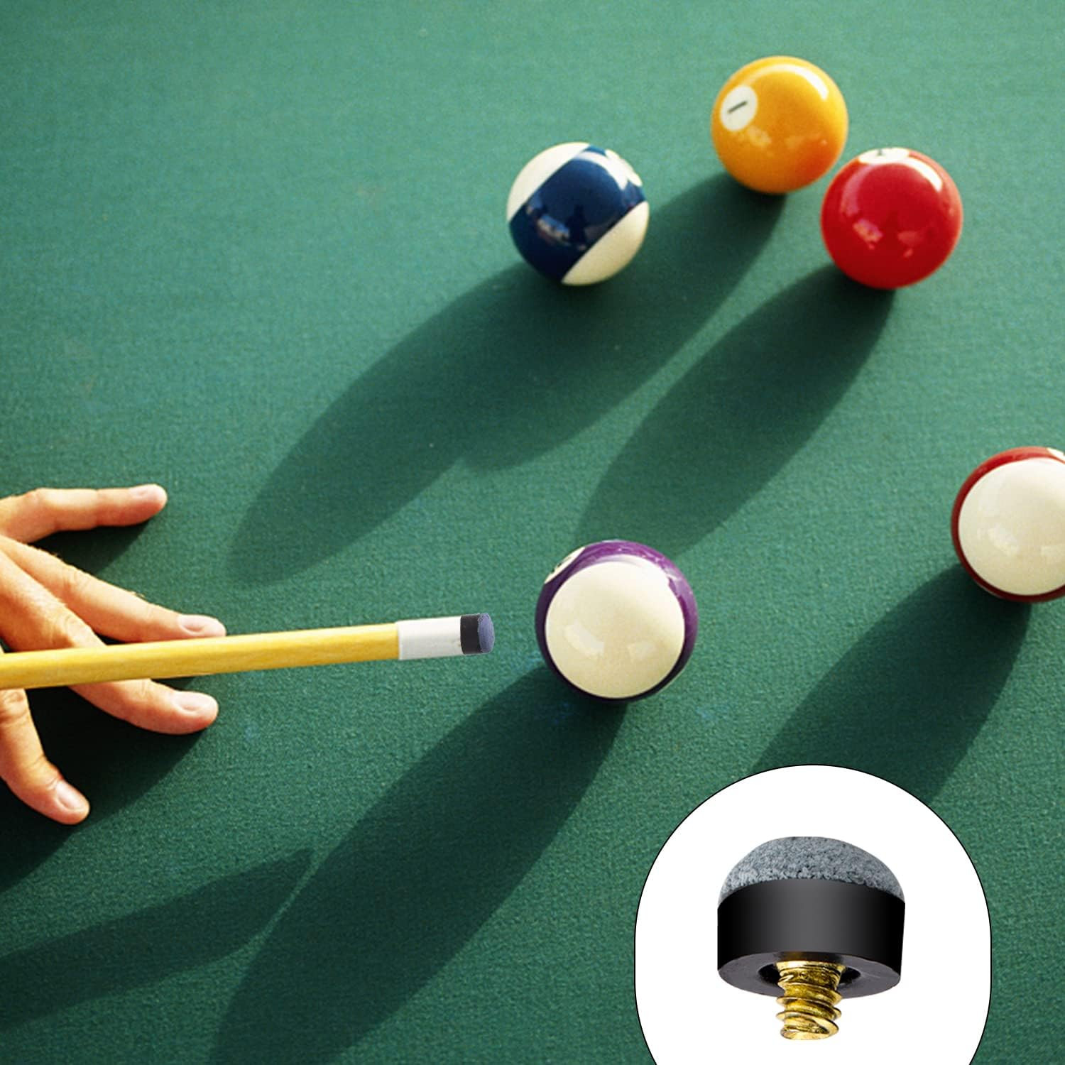 GSE Games & Sports Expert 10 Pieces 12Mm/13Mm Billiard Pool Tips, Soft/Hard