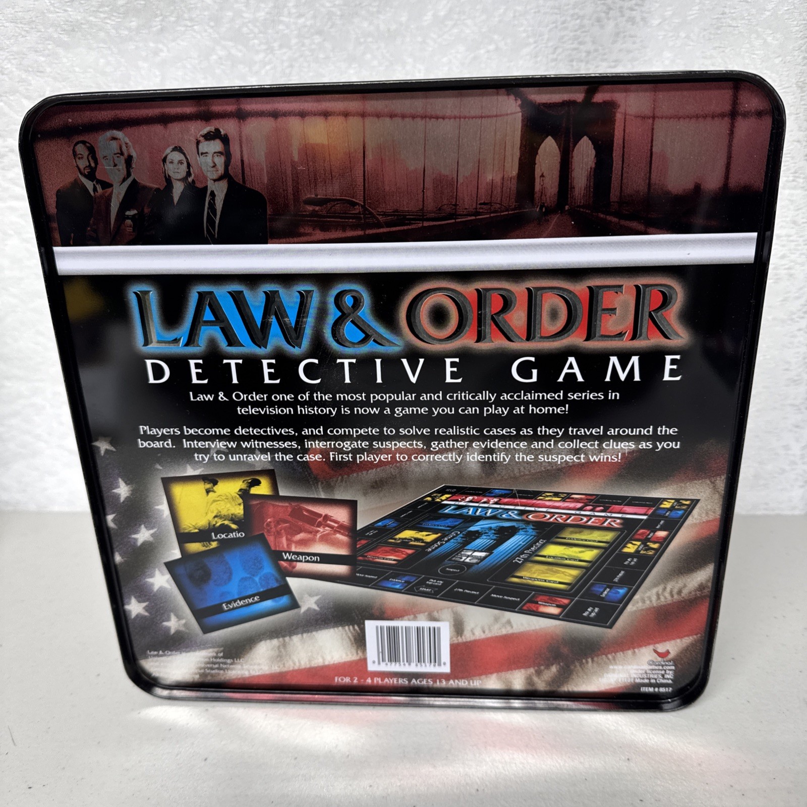 Law & Order Detective Game In Tin Box Complete Cardinal Ages 13 And Up