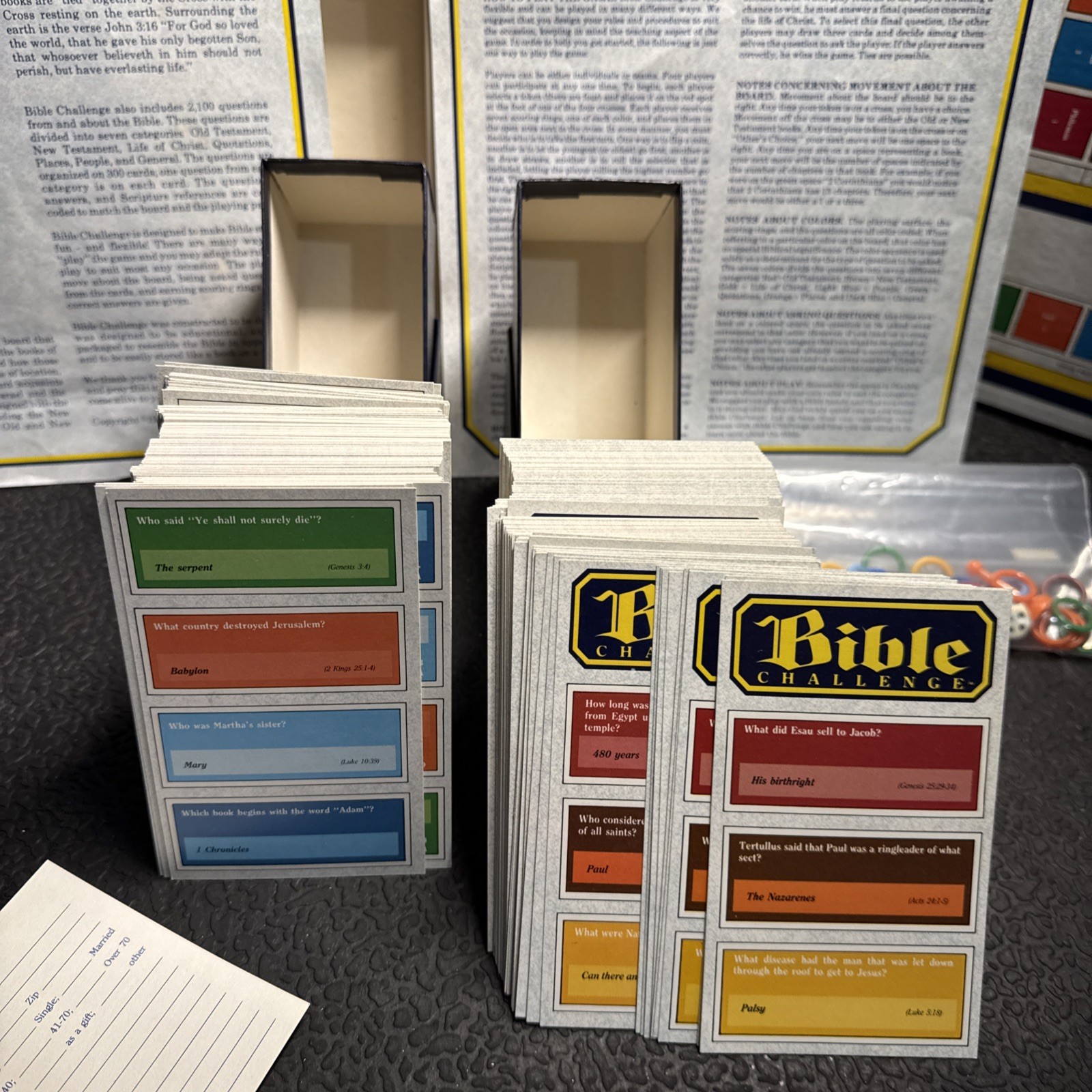 Vintage Bible Challenge Trivia Board Game 1984 – Complete