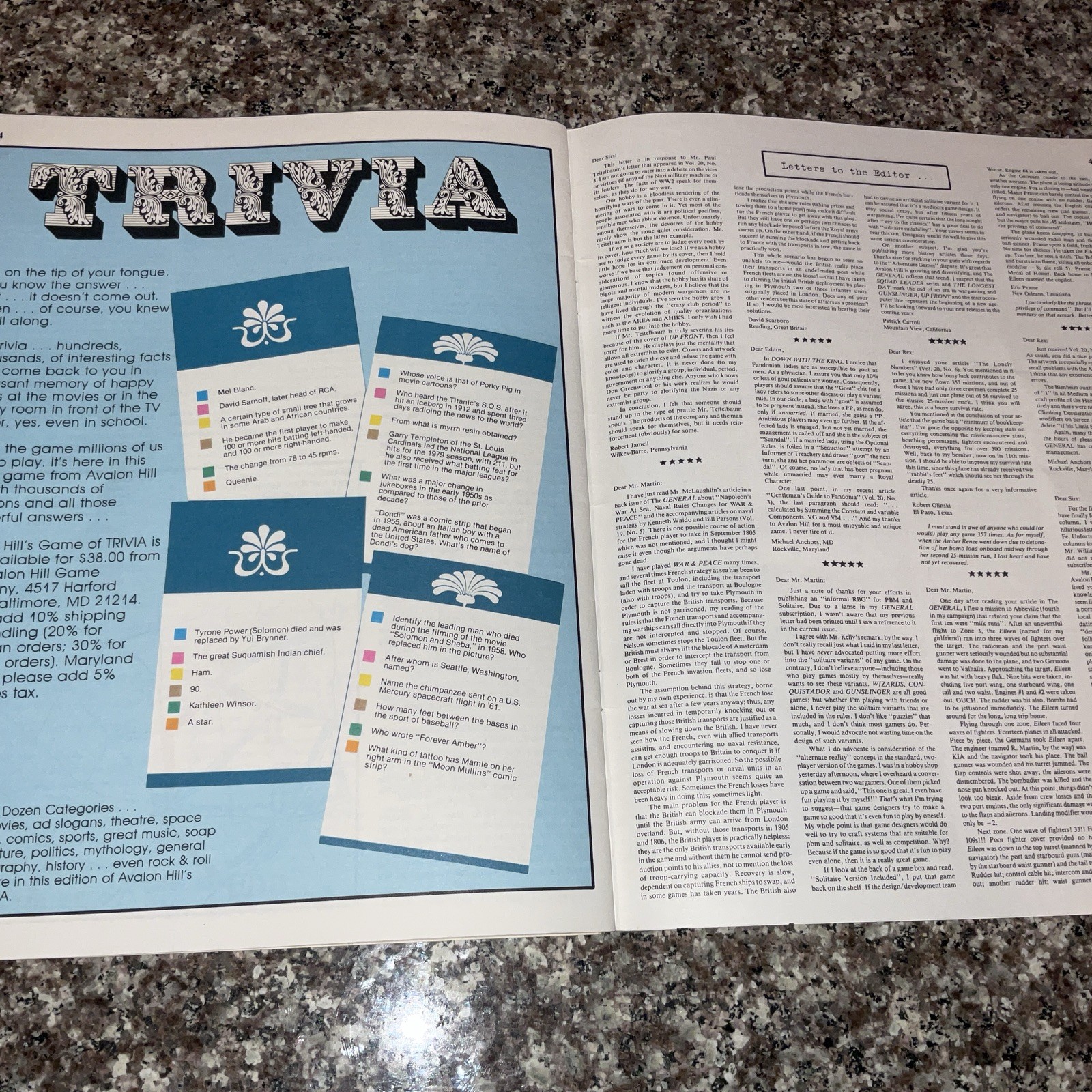 GENERAL MAGAZINE VOL. 21 #2 AVALON HILL NAPOLEON AT BAY 1984