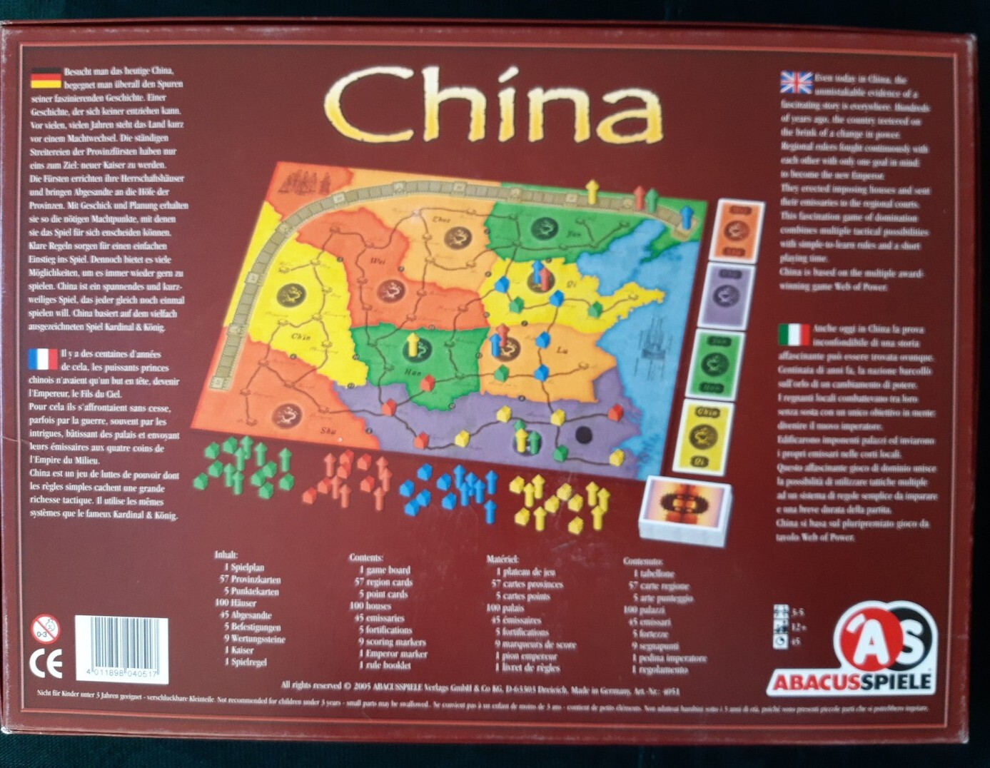 Spiel ☆ China von Abacus Spiele *** Top Zustand *** 100% Komplett