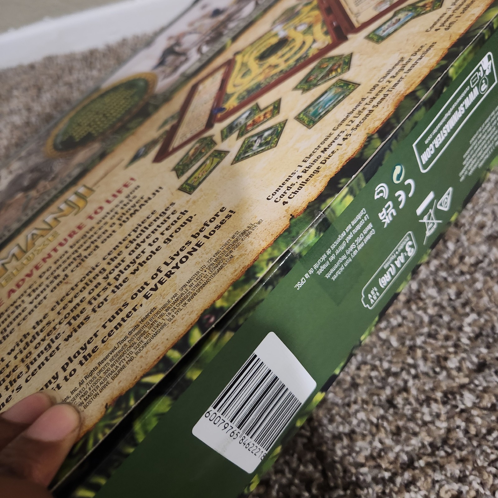 Jumanji Deluxe Electronic Adventure Board Game Spin Master Sealed