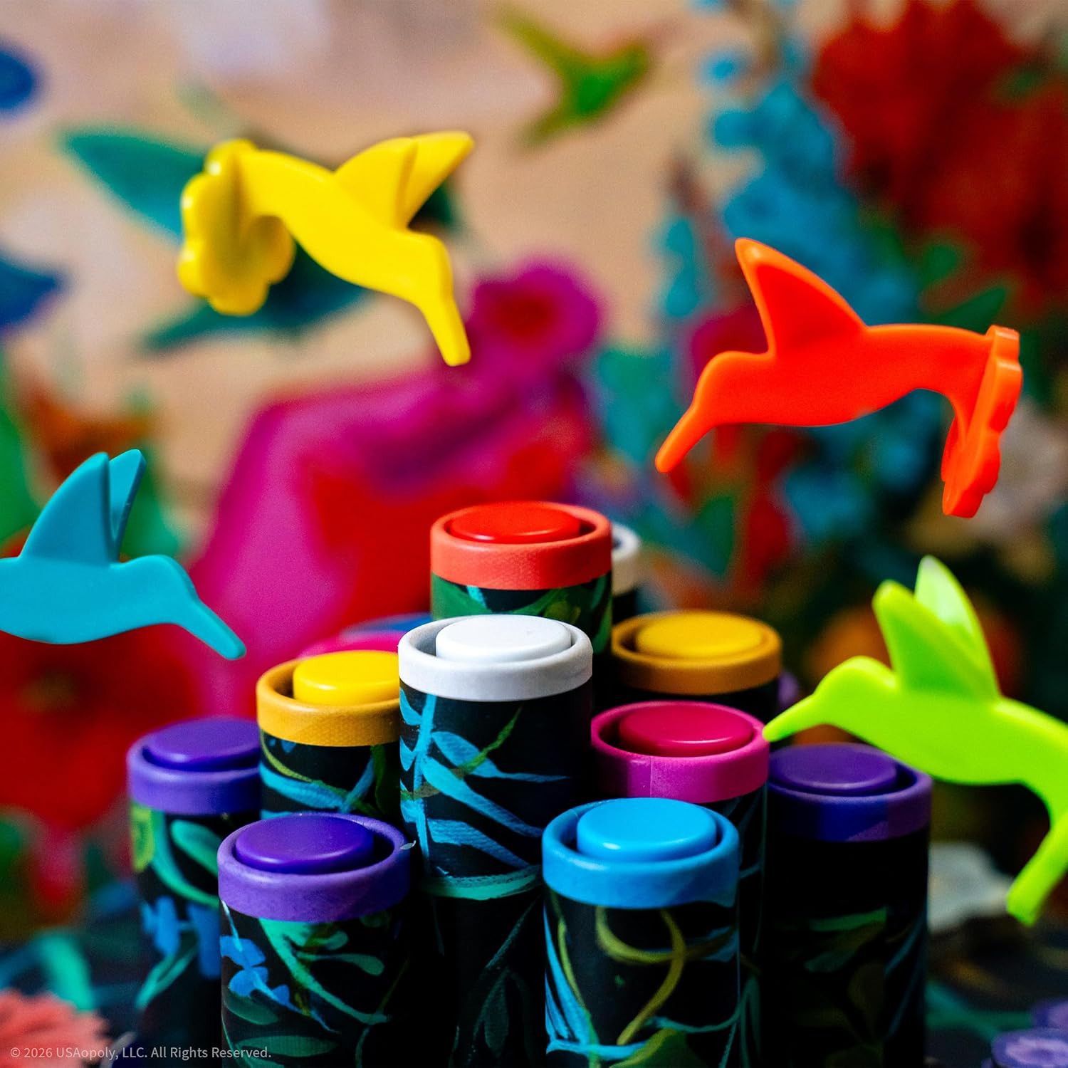 Hummingbirds Board Game, a Real-Time, Push Your Luck Dexterity Party Game, Test