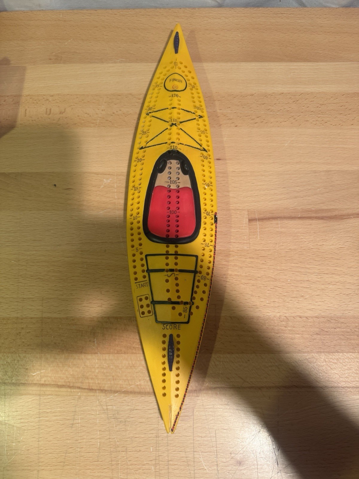 KAYAK CRIBBAGE BOARD Outside Gifts Inside Heavy Unique Game Gift Pre Owned