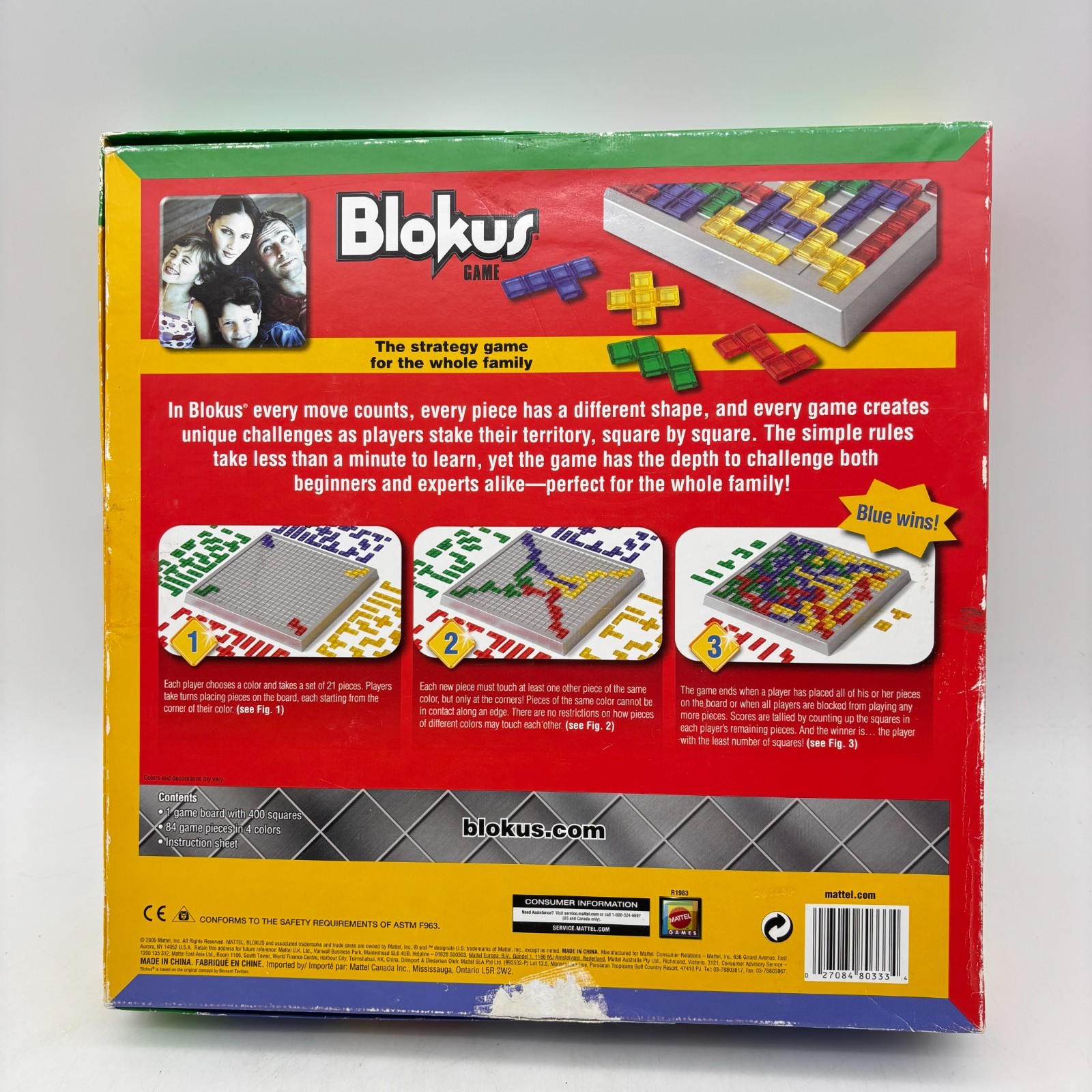 Blokus XL COMPLETE Mattel 2009 Strategy Large Edition Mensa