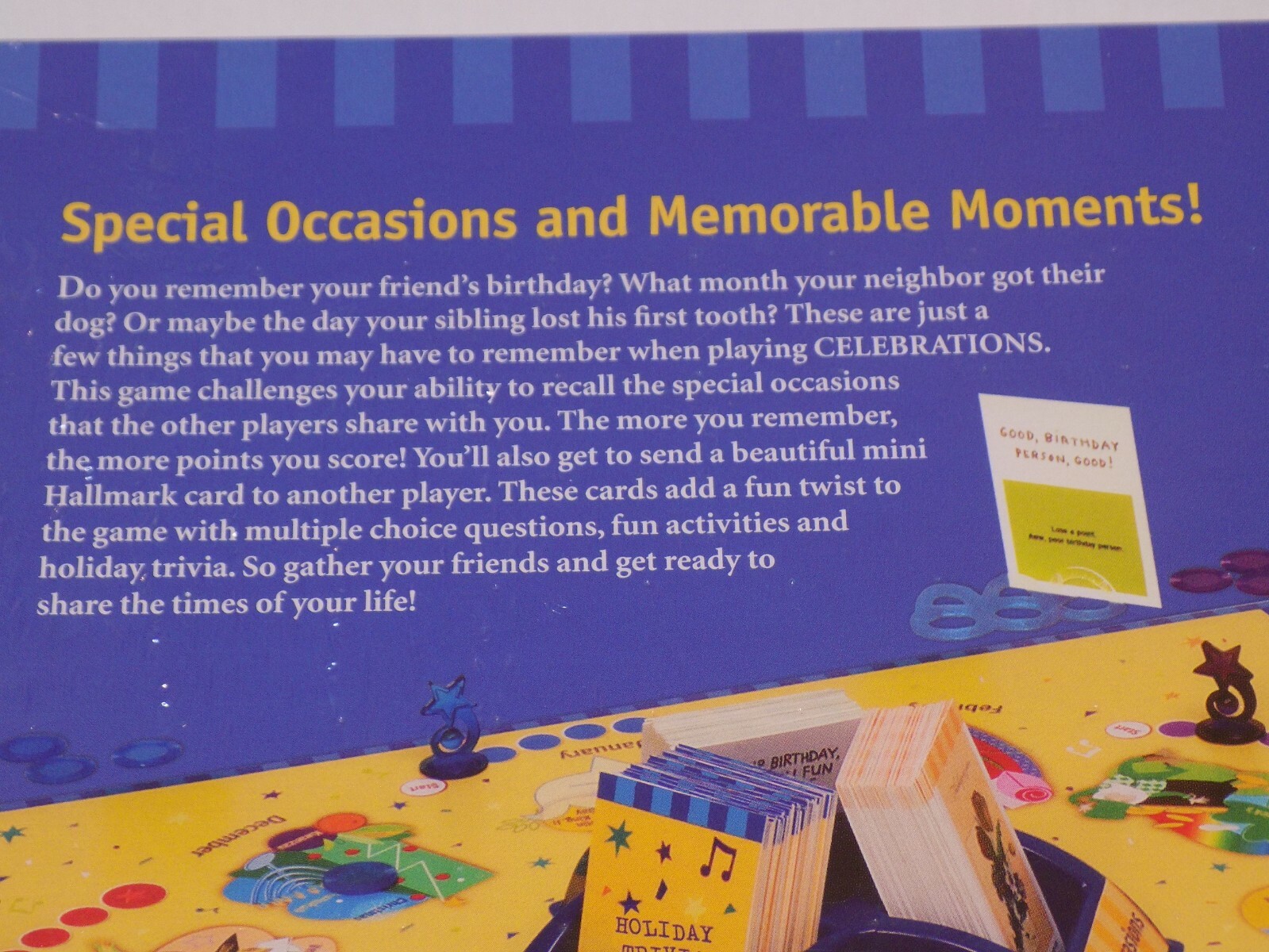 NEW Hallmark Celebrations Card Board Game Family FUN Parker Brothers Hasbro NIP