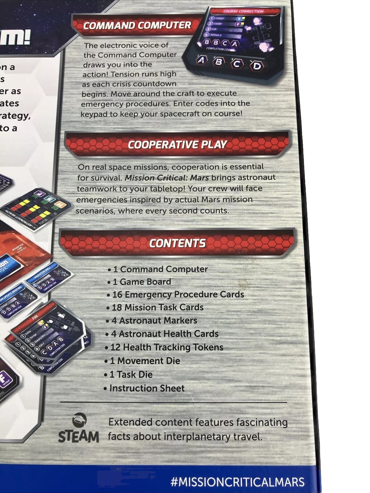 Mission Critical: Mars Cooperative Space Adventure BoardGame Talking Computer