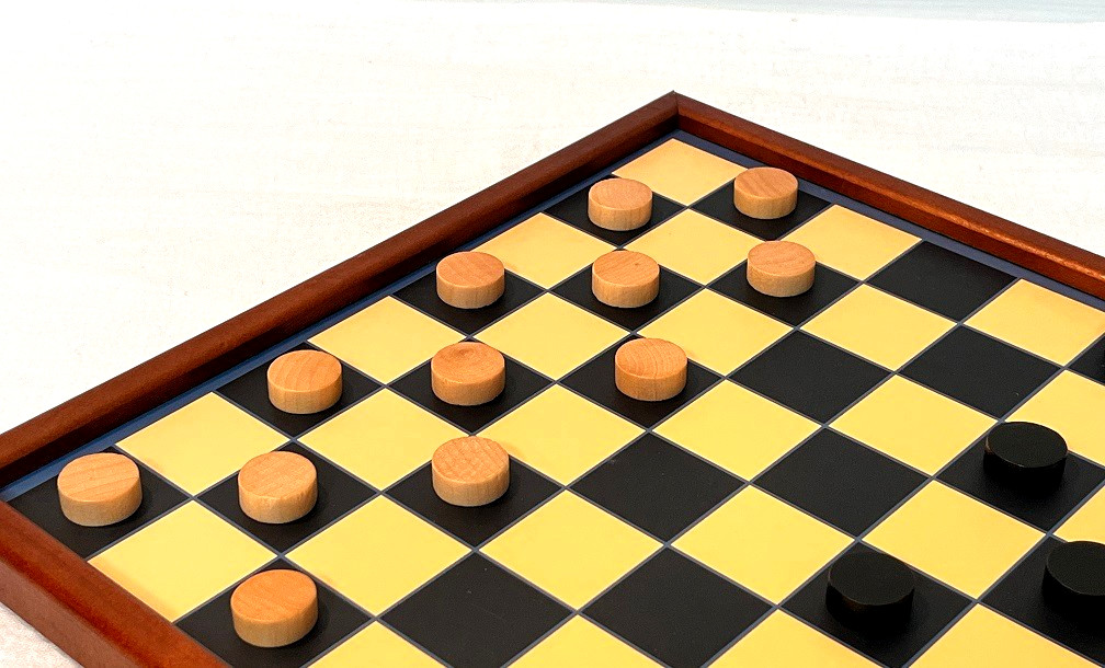 Backgammon & Checkers 2-in-1 Game Set with 10″ x 10″ Reversible Board