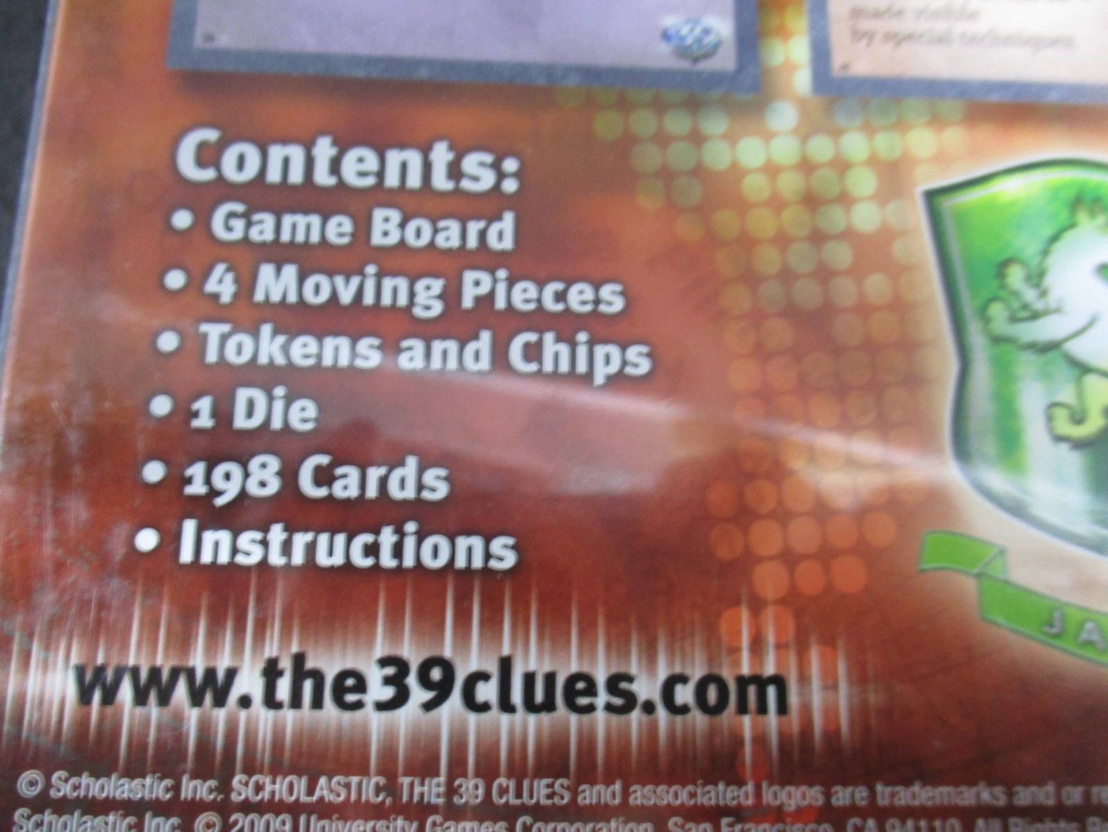 The 39 Clues Board Game 2009 Scholastic New Sealed Ages 8 & UP University Games
