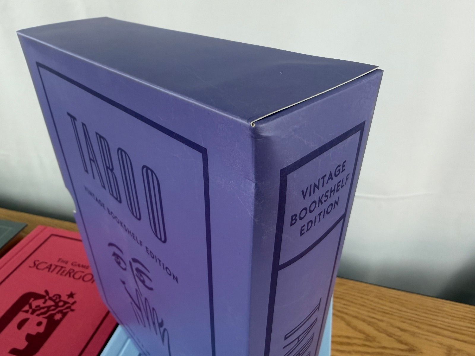 Chess, Life, Scattergories, and Taboo Vintage Bookshelf Game Collection Open Box