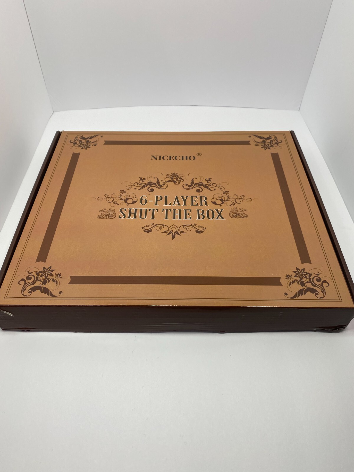 NICECHO 1-6 Players SHUT THE BOX Dice Game Wooden Board Table Strategy Game