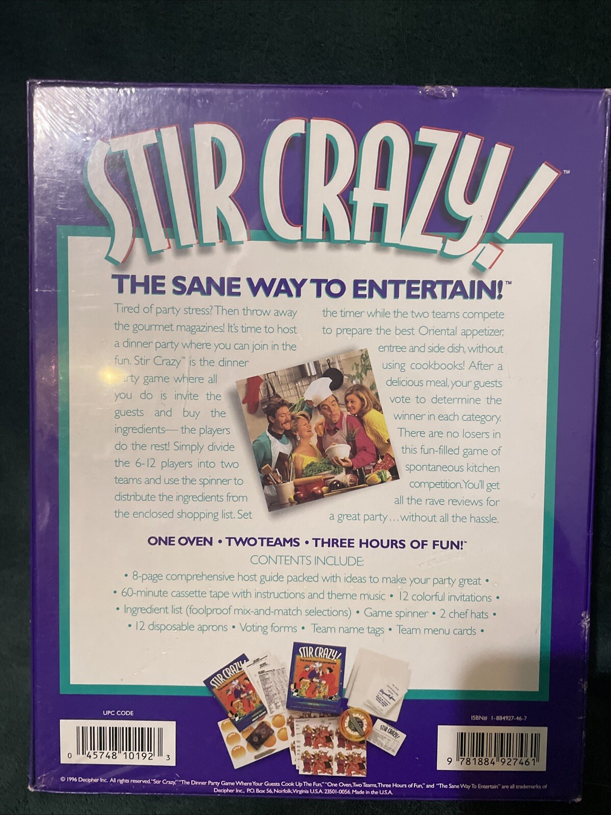 Stir Crazy Oriental dinner party Game for 6-12 Players 1996 – Brand New