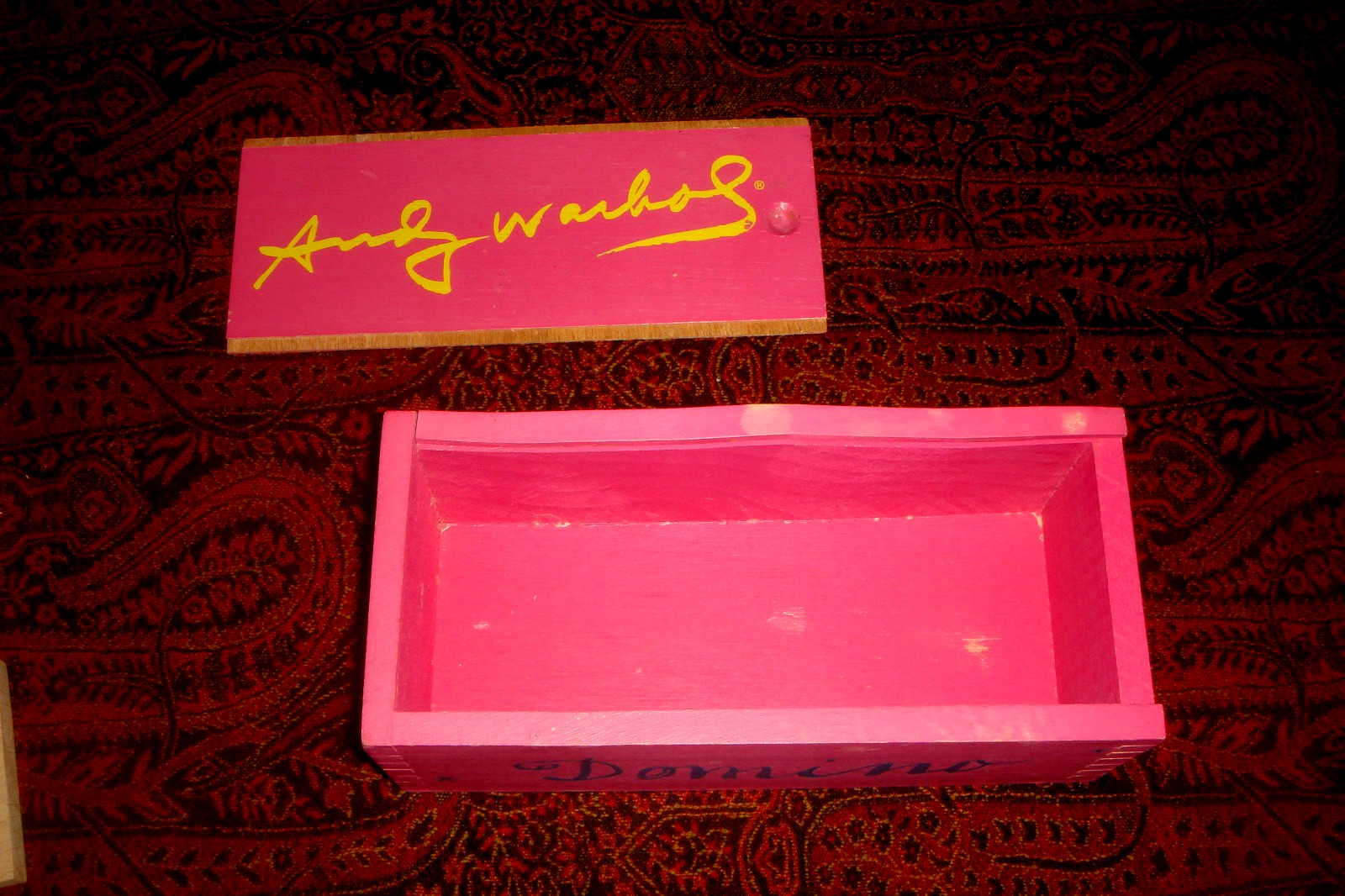 Rare ANDY WARHOL “Flowers” WOODEN DOMINO SET Gorgeous Art Color – Made in France