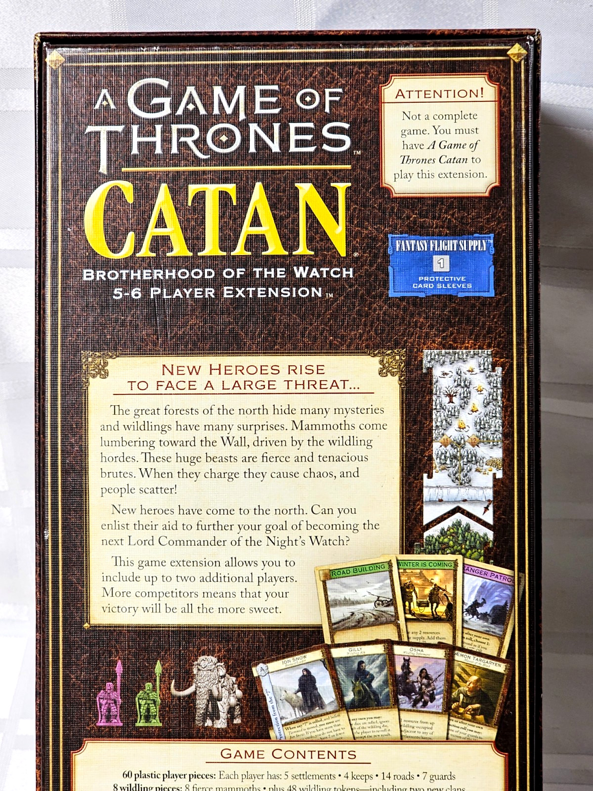 CATAN GAME OF THRONES BROTHERHOOD OF THE WATCH MAMMOTH EXTENSION BOARD GAME