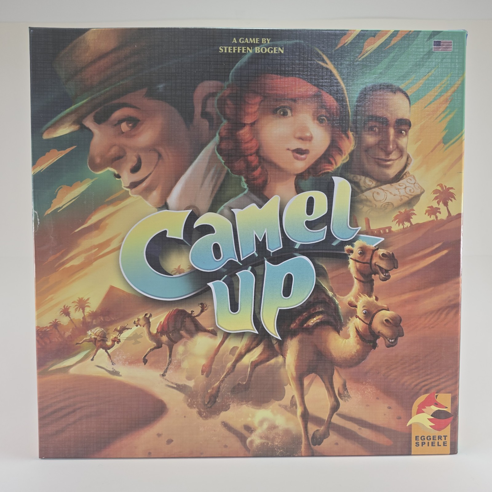 Camel up Board Game Second Edition Eggert Spiele Pop Up Palm Trees 99% Complete