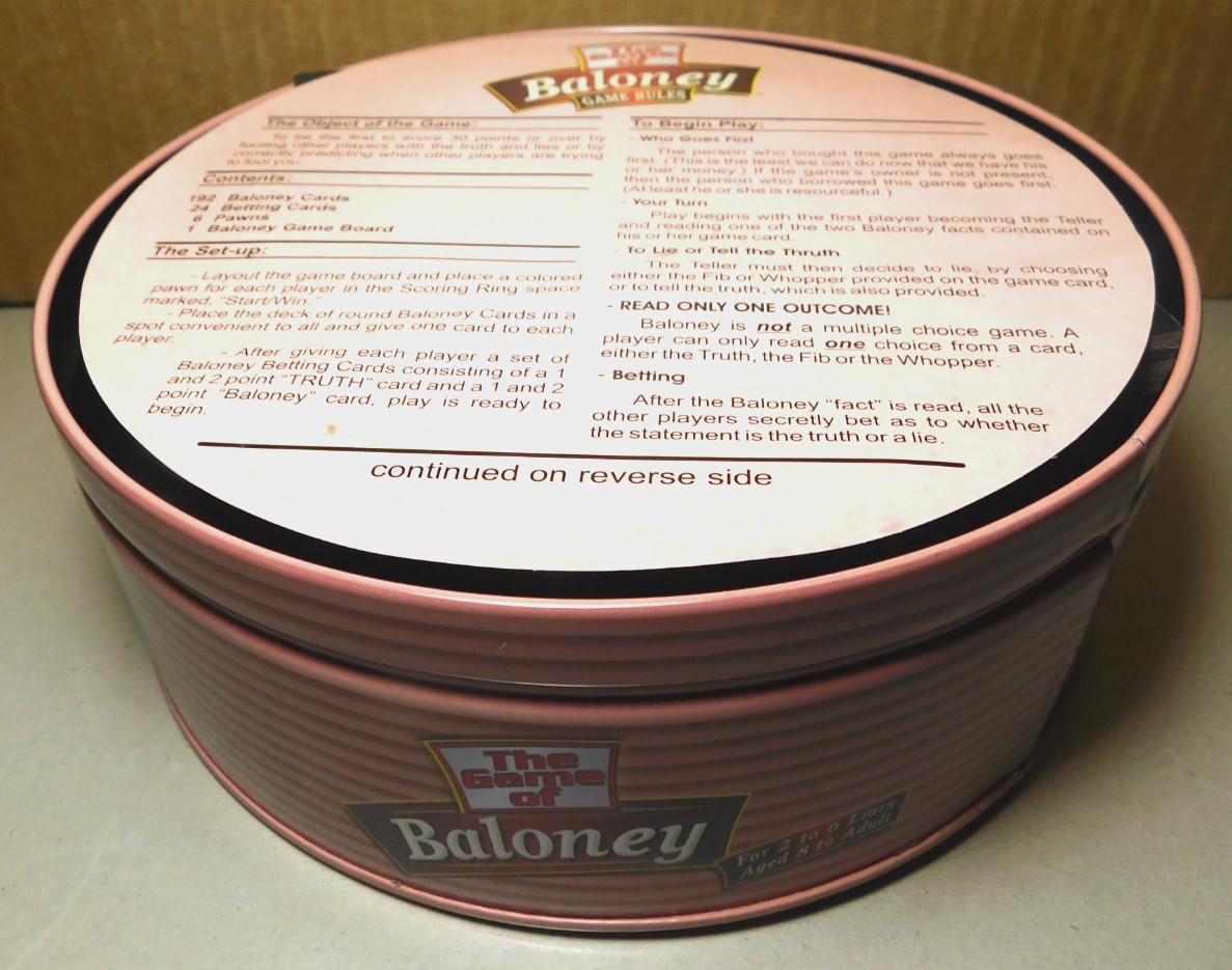 Wood Expressions, Inc.~The Game of Baloney Fibbing Fun For The Whole Family NEW!