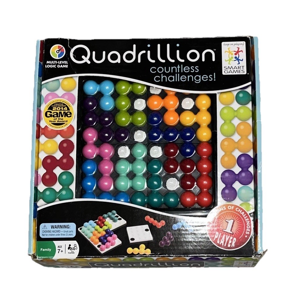 Quadrillion by Smart Games – Magnetic Marble Puzzle Game COMPLETE Solitaire A2