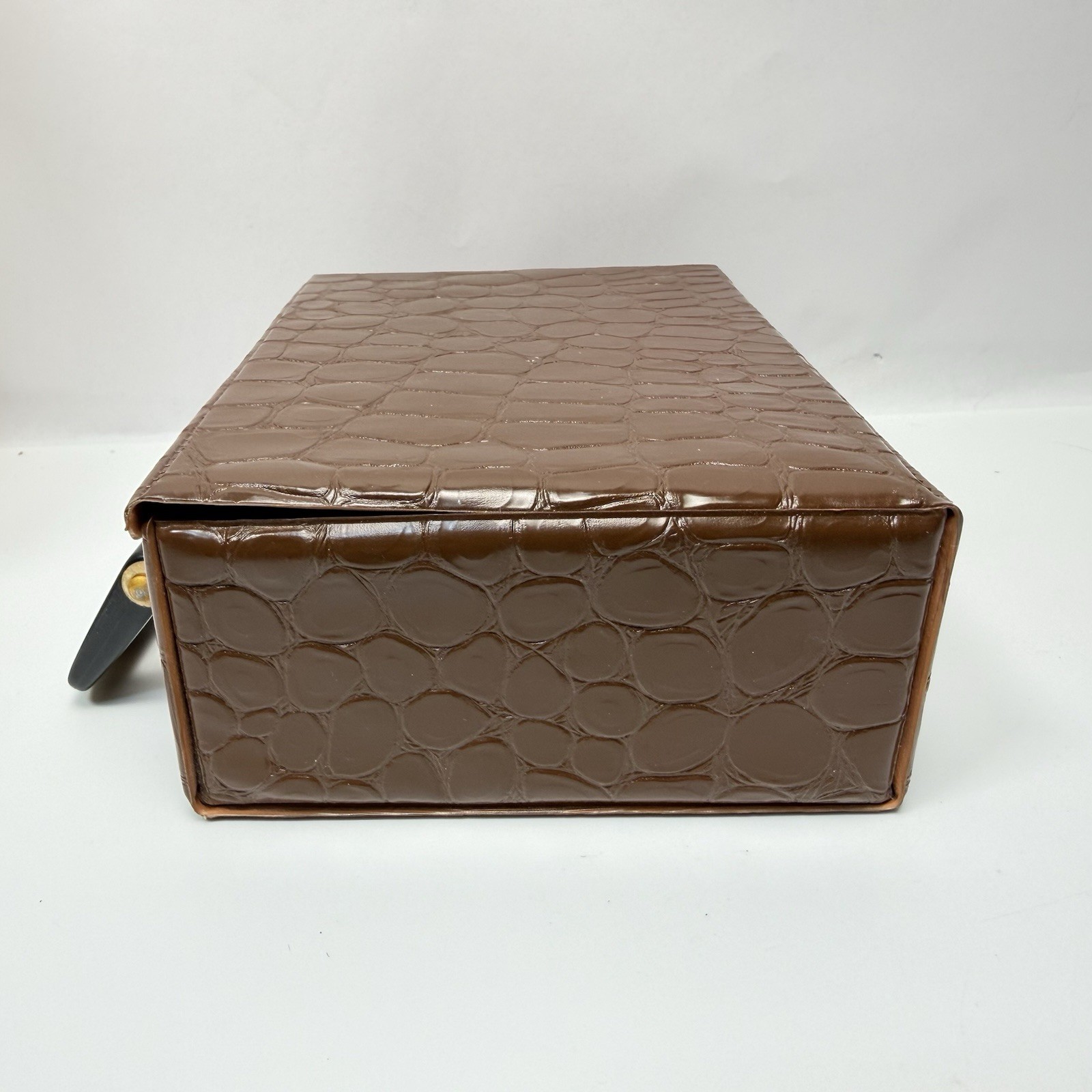 Vintage Chinese Pai Gow Domino Tile Set Black Tiles w/ Case Hong Kong