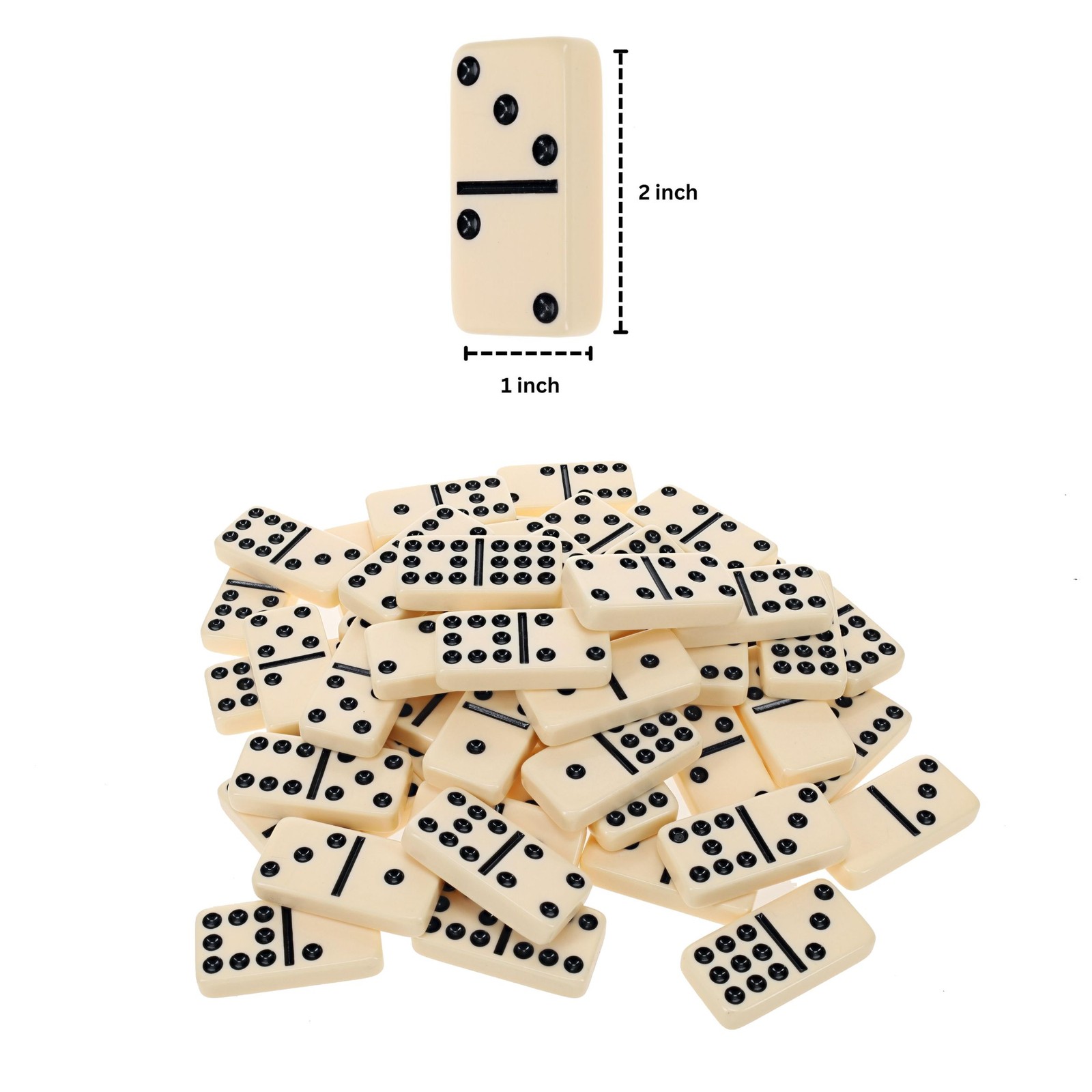 WE Games Double 9 Dominoes in Natural Wooden Treasure Box