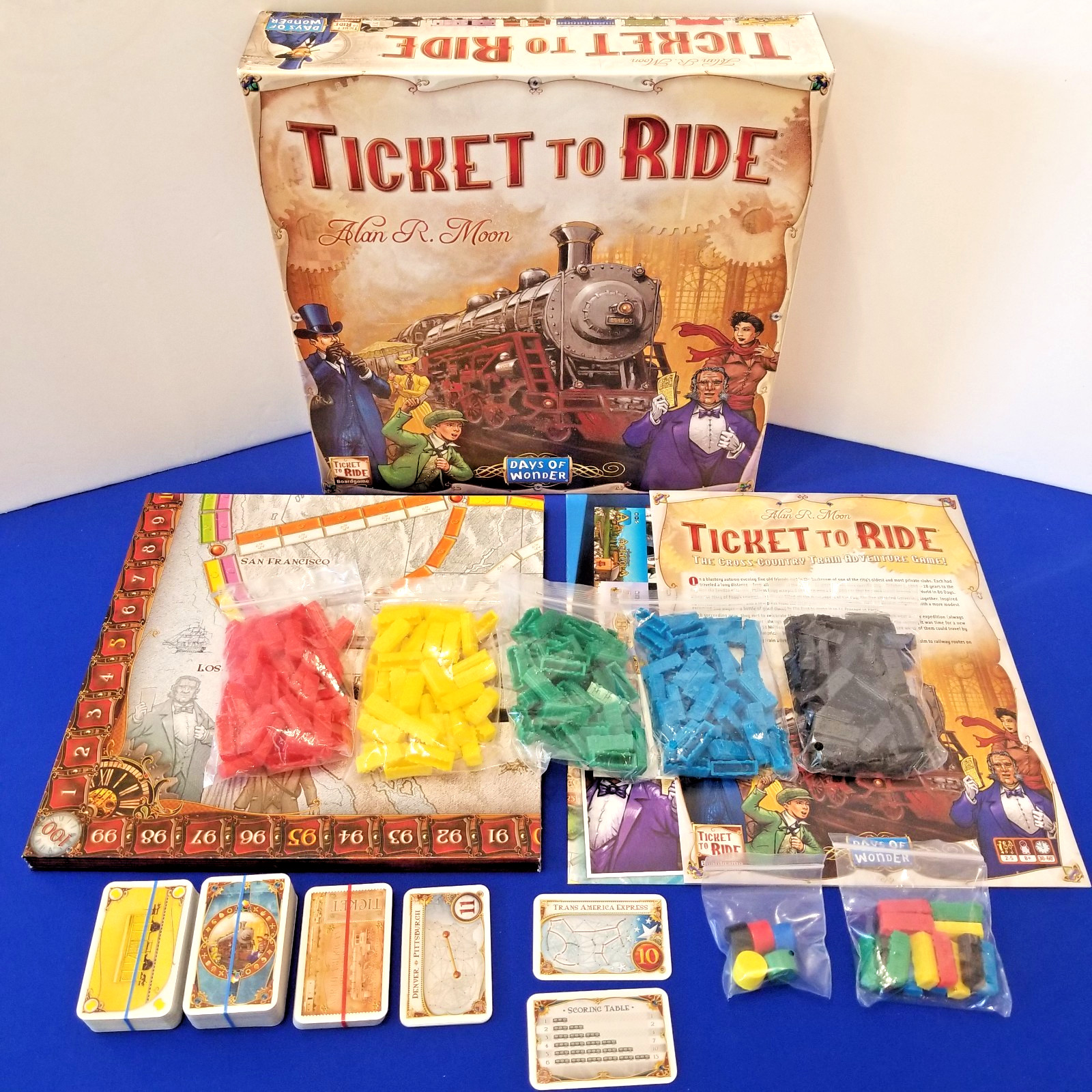 Ticket To Ride American Train Route Board Game Alan R Moon 100% Complete Game