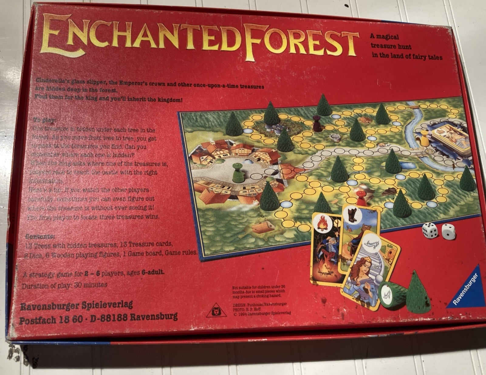 Enchanted Forest Board Game Ravensburger 1994 Vintage Fairy Tale Incomplete