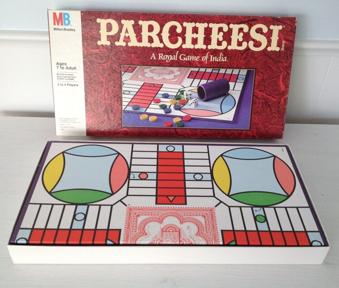 Vintage Milton Bradley PARCHEESI – Royal Game Of India – 1989 – Complete
