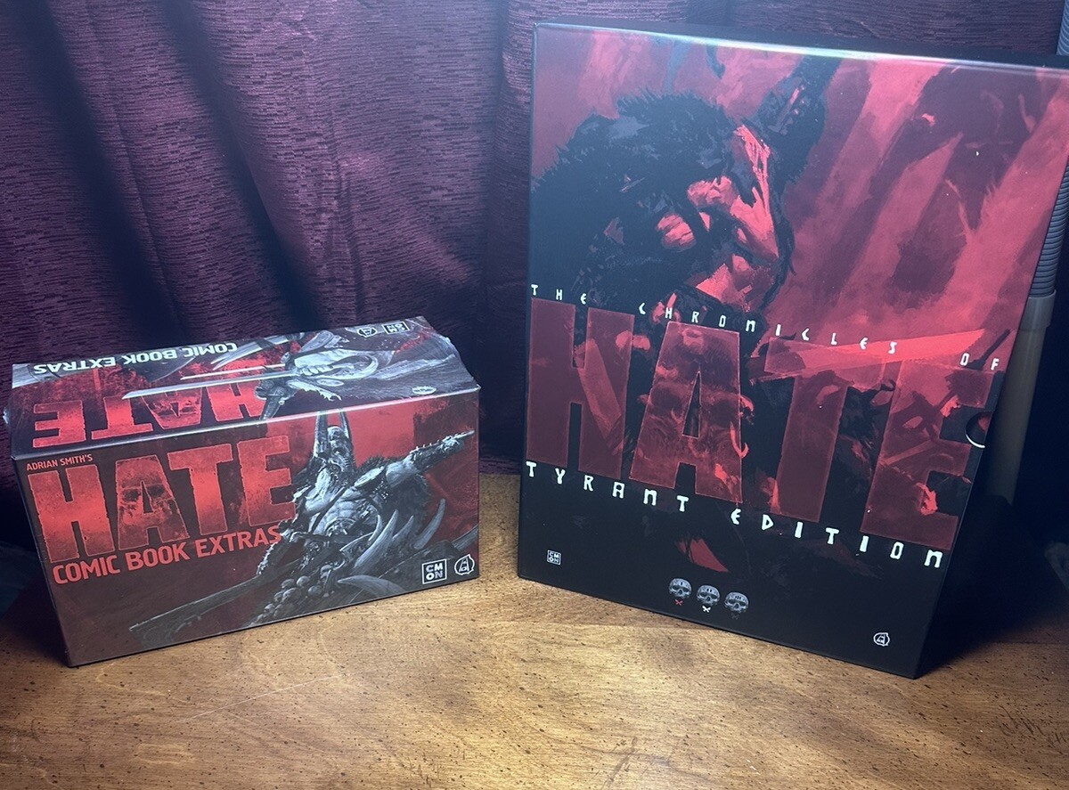 HATE Both The Comic Book Tyrant Edition & Extras Vol 2 Kickstarter CMON In Hand