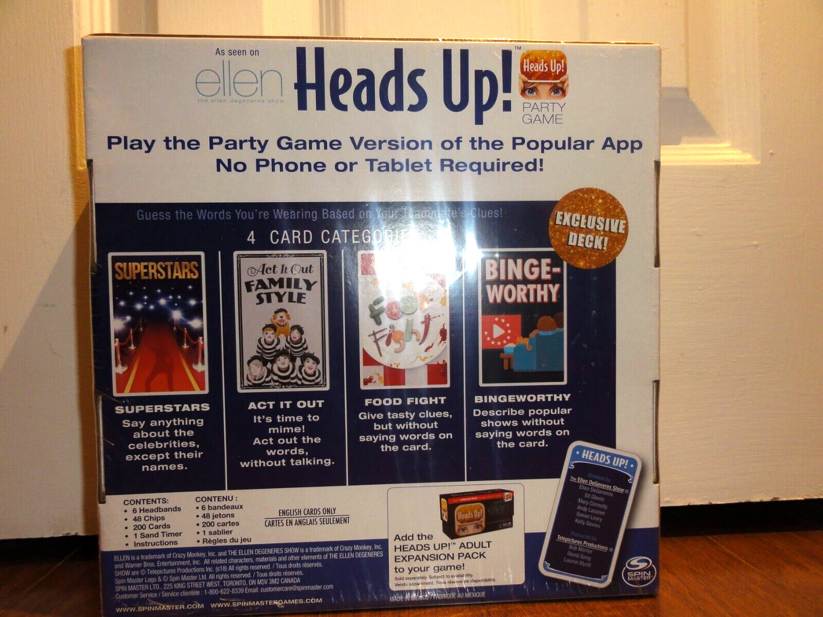 Heads Up Party Game – As seen on Ellen – 3rd Edition – New – Sealed
