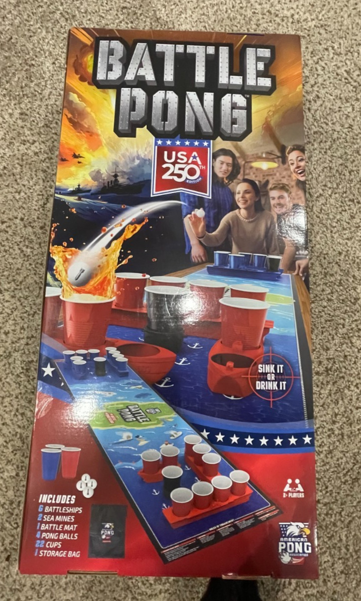 Battle Pong USA 250th Edition Game, Sink It or Drink It, American Pong Assoc