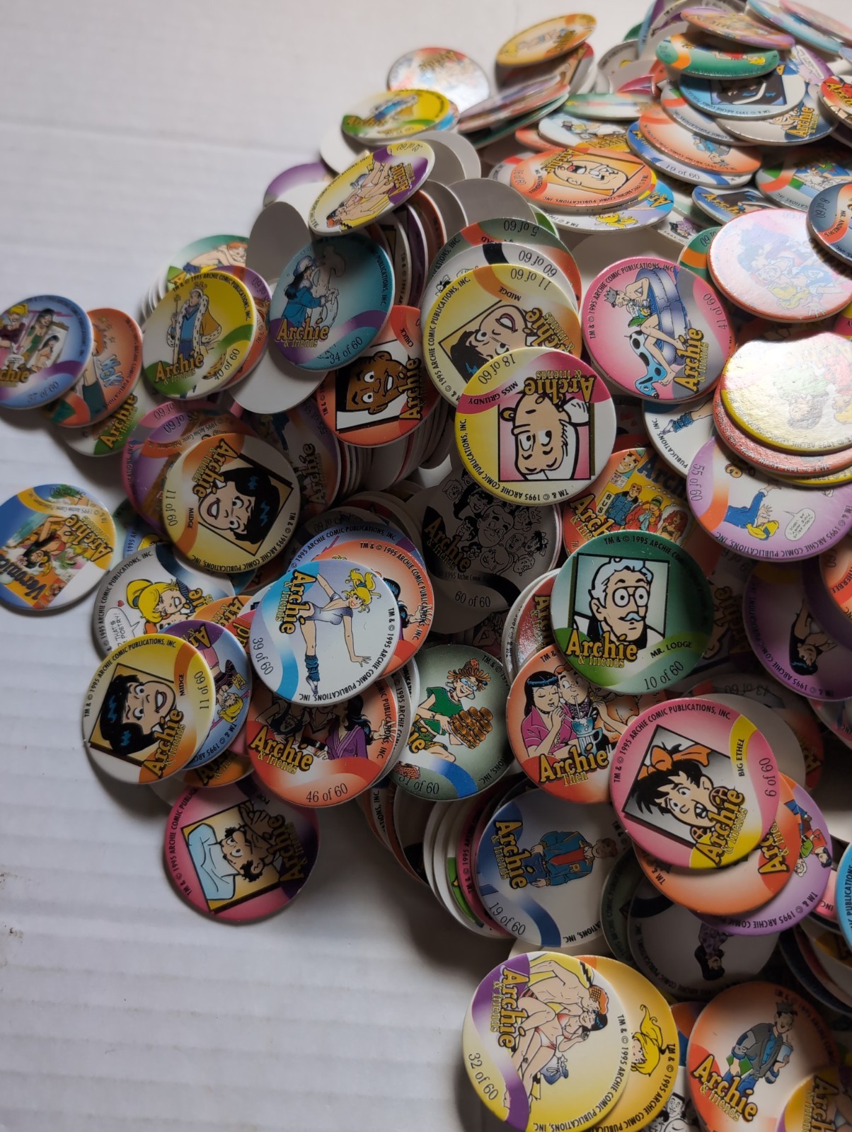 Pogs Pog Lot Archie Mix Lot Of 1000