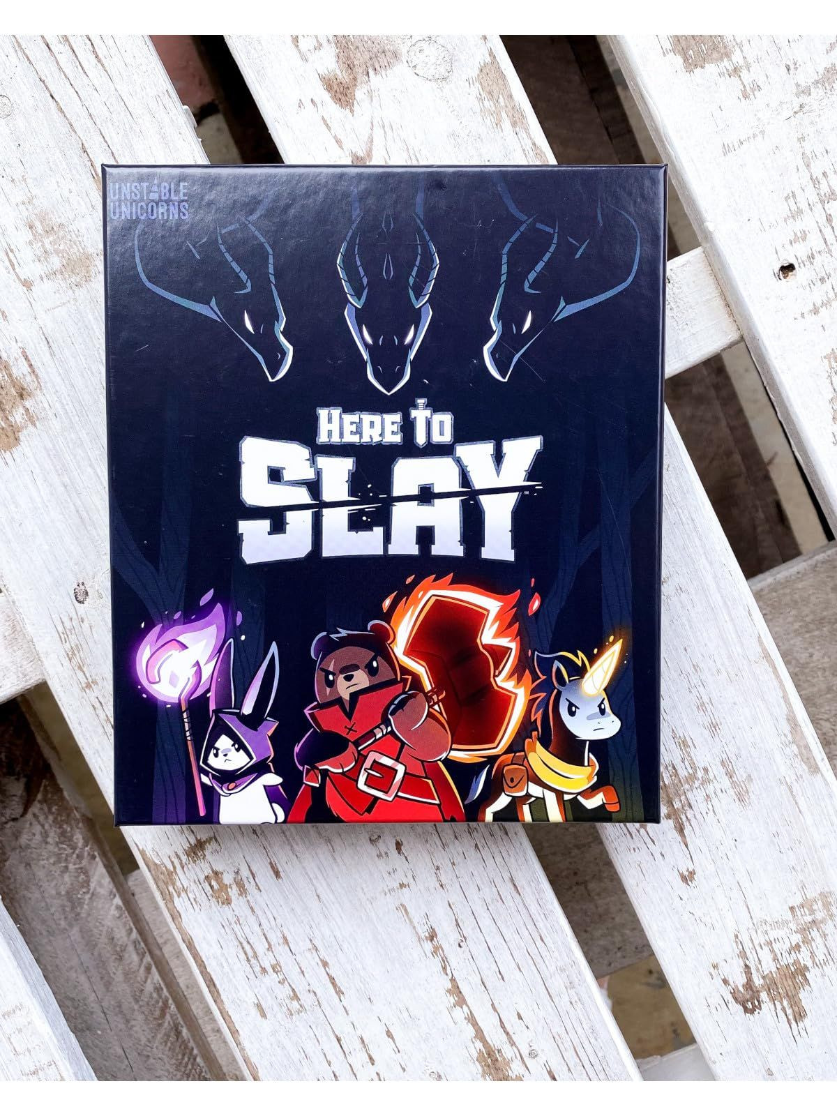 Unstable Games Here to Slay Card Game – Fantasy One Size, White, Black