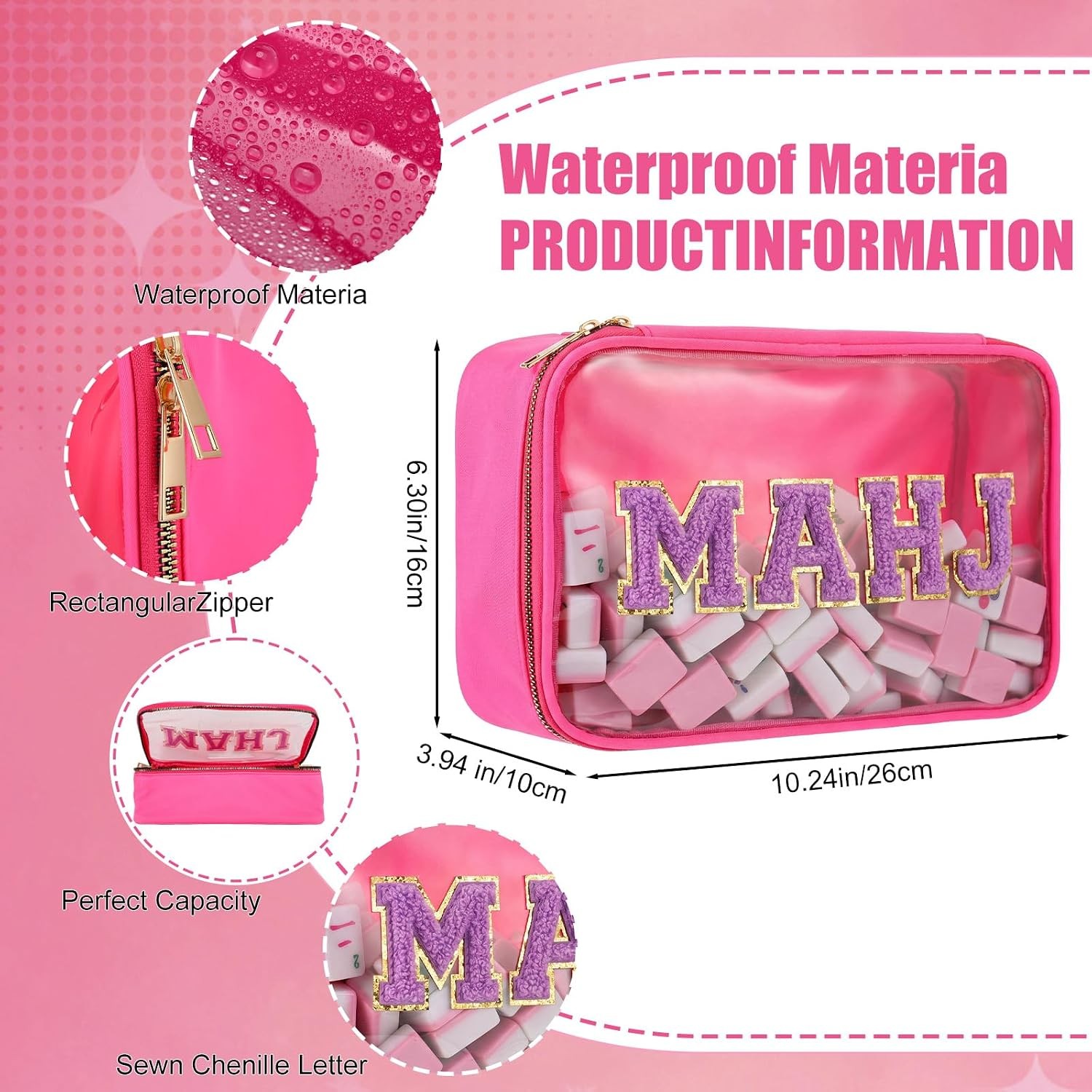 American Mahjong Tiles 160 Piece Set 1.2 Inches Mahjong Game Accessories