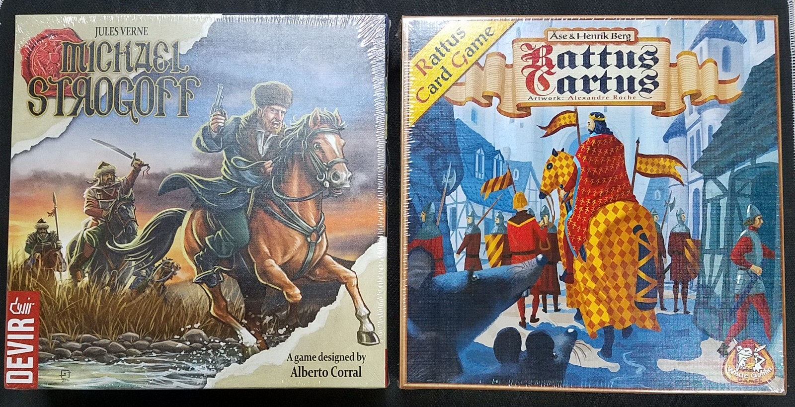 LOT of TWO (2) – Michael Strogoff – Rattus Cartus – Board Game – BRAND NEW