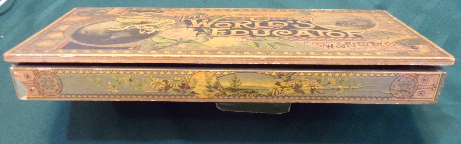 RARE 1887 Parlor Game: THE WORLD’S EDUCATOR, W.S. Reed Toy Co., Leominster, MA.