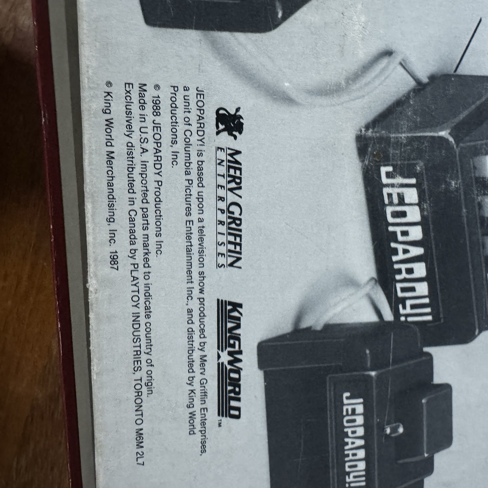 VINTAGE 1988 Electric Jeopardy Board Game Pressman Missing One Display Board Leg