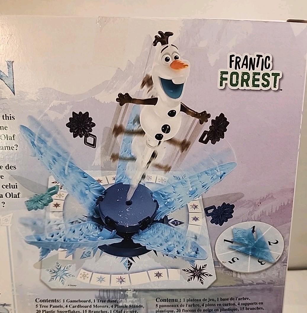 Disney Frozen Frantic Forest Olaf Board Game By Cardinal Spinmaster.