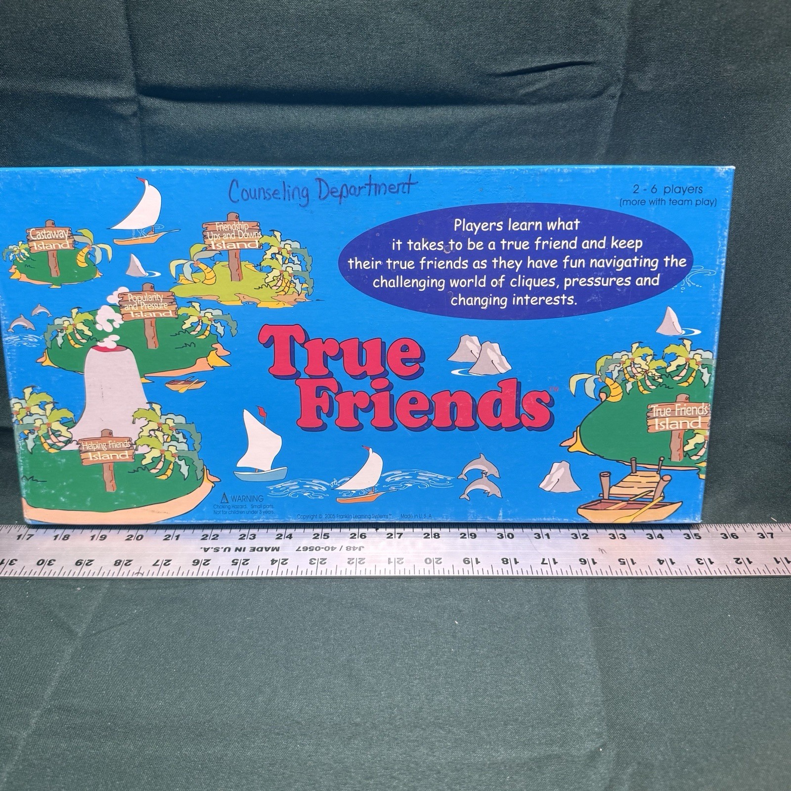 Rare 2005 True Friends Board Game by Franklin Learning Systems Counseling