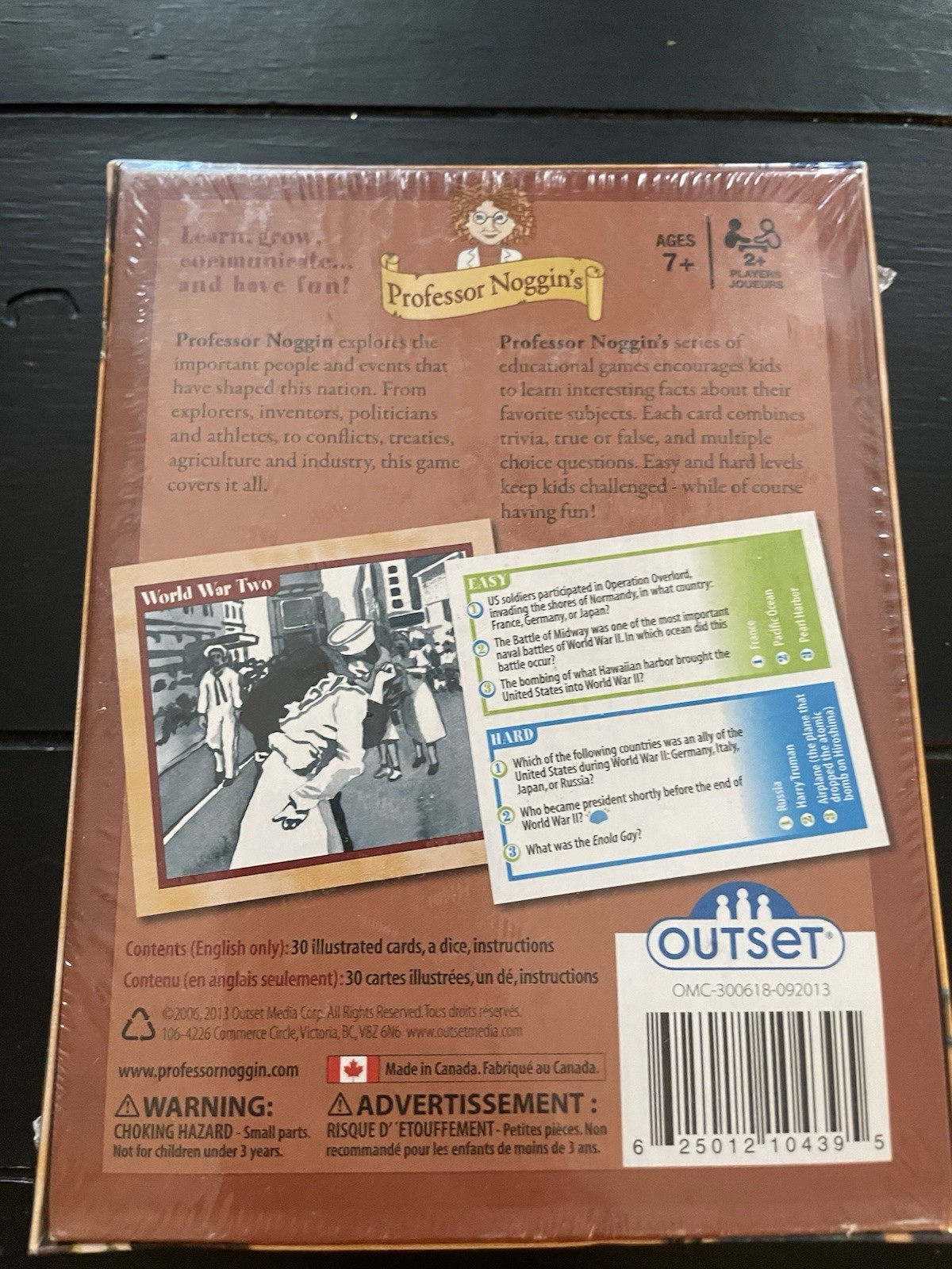 NEW SEALED Professor Noggins History Of The United States Card Game Home School