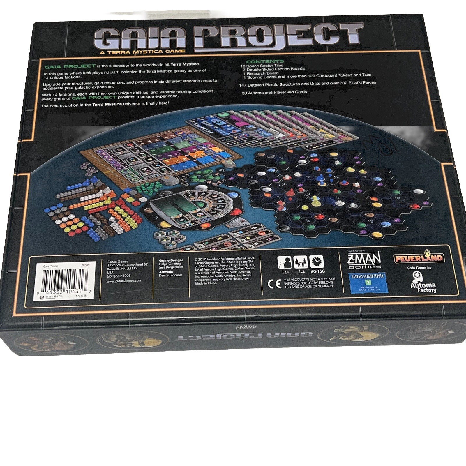 Gaia Project A Terra Mystica Board Game by Z-Man Games Complete Excellent Cond.