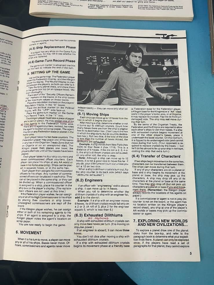 Vintage 1985 Star Trek The Adventure Game by West End Games