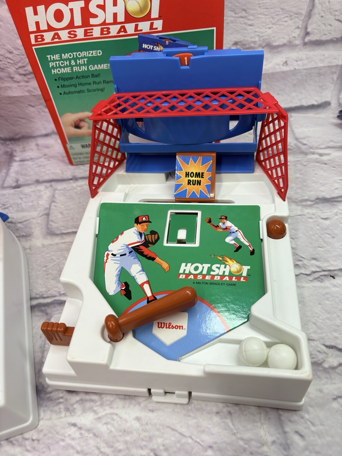 Vtg HOT SHOT BASKETBALL & BASEBALL Travel Version (Milton-Bradley 1992) W