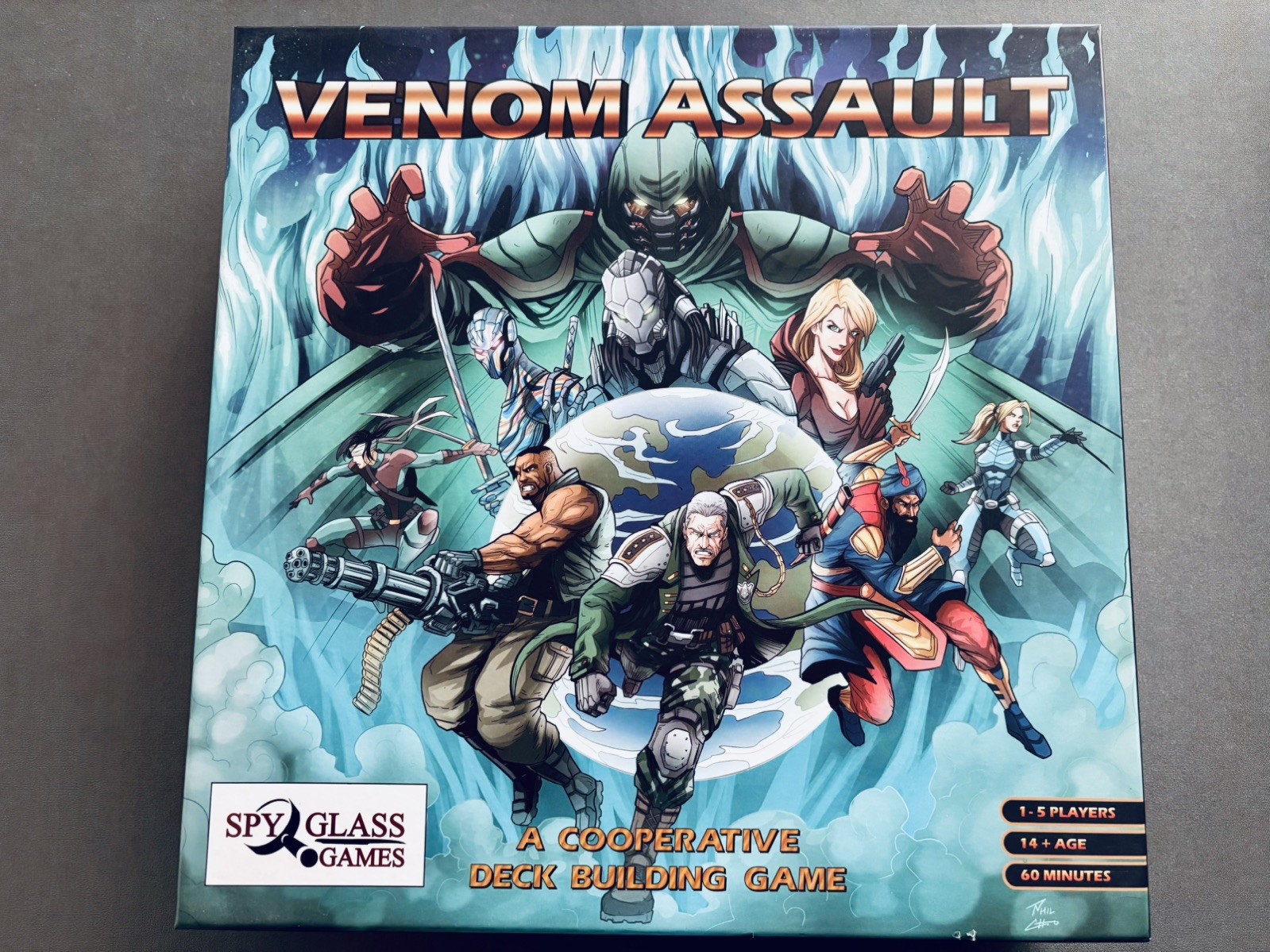 VENOM Assault board game. Cooperative Deck builder. Out of print! Complete!