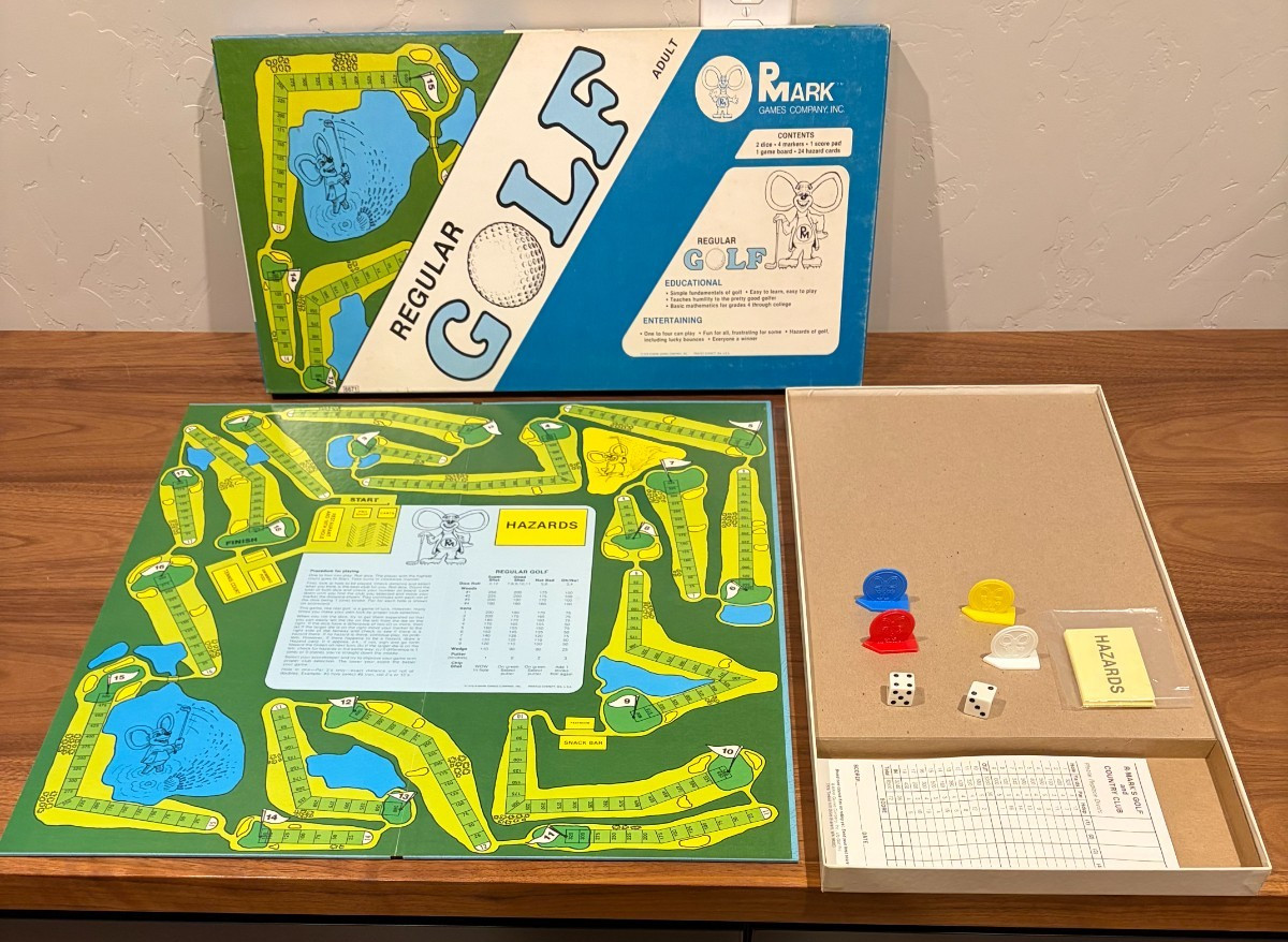 2 Vintage 1978 GOLF Board Game LOT Metric & Regular Golf by RMark Games Complete