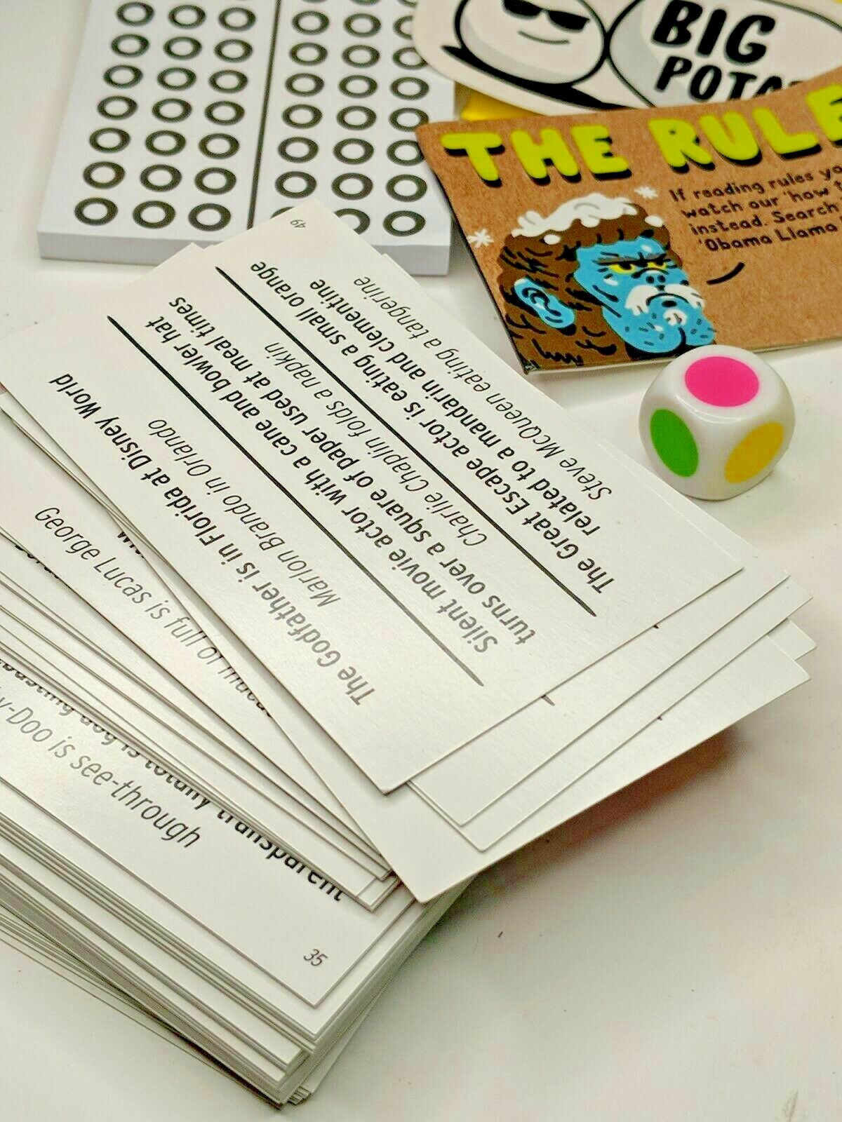 Game Night OBAMA LLAMA Party / Family Game Celebrity Theme Rhyming Fun EXCELLENT